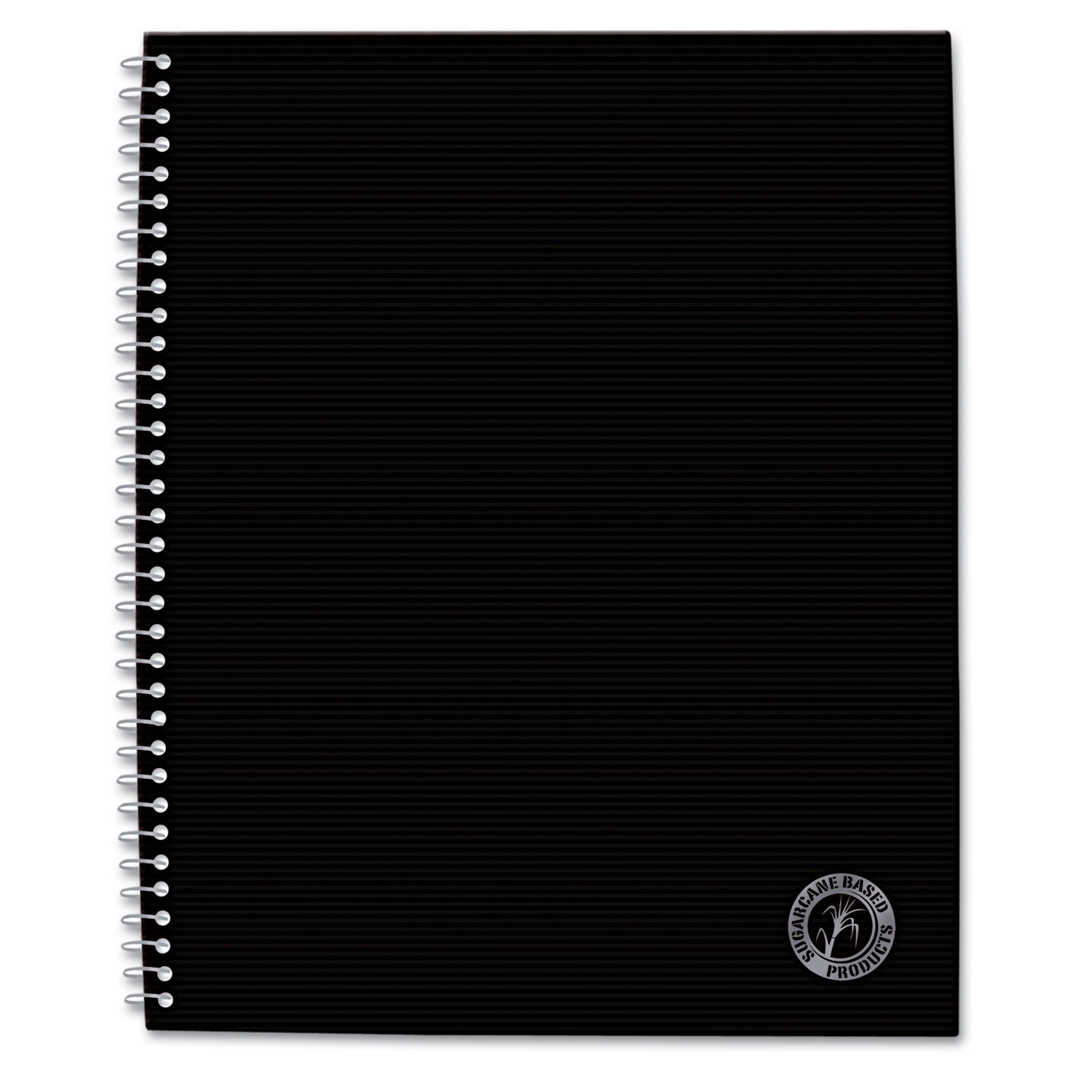 Deluxe Sugarcane Based Notebooks, Coated Bagasse Cover, 1-Subject, Medium/College Rule, Black Cover, (100) 11 x 8.5 Sheets -