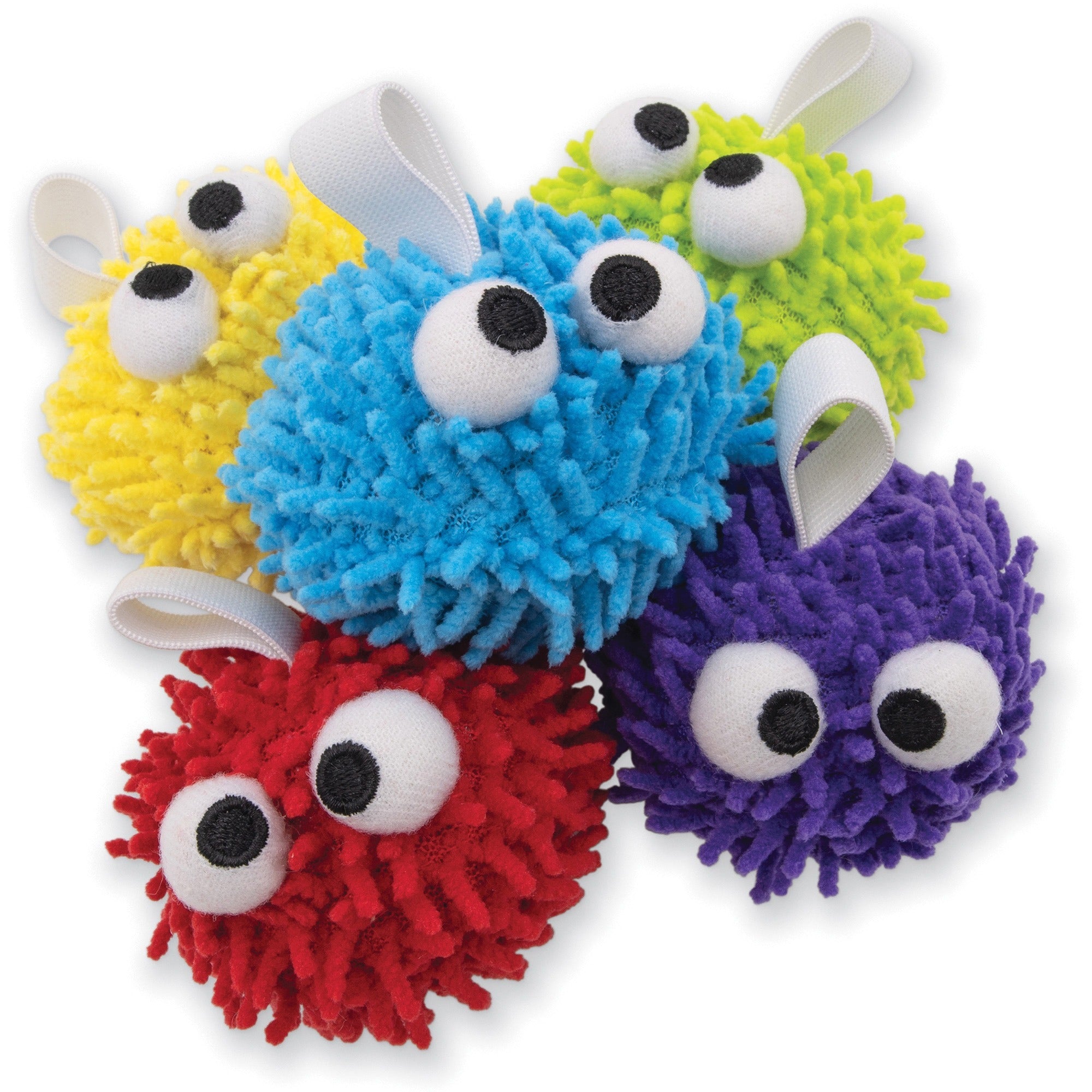 pacon-whiteboard-eraser-puffs-washable-easy-to-clean-red-yellow-purple-green-blue-microfiber-25-pack_pacac9003 - 1