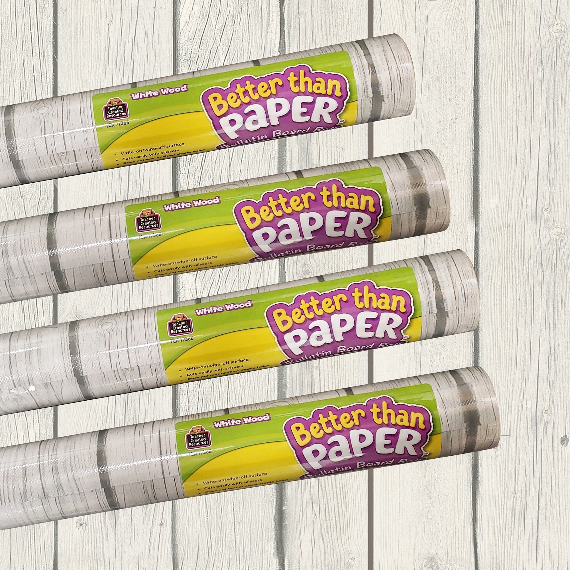 teacher-created-resources-white-wood-paper-board-roll-48-width-x-12-ft-height-x-47-length-4-pack-white-gray-wood_tcr6331 - 1