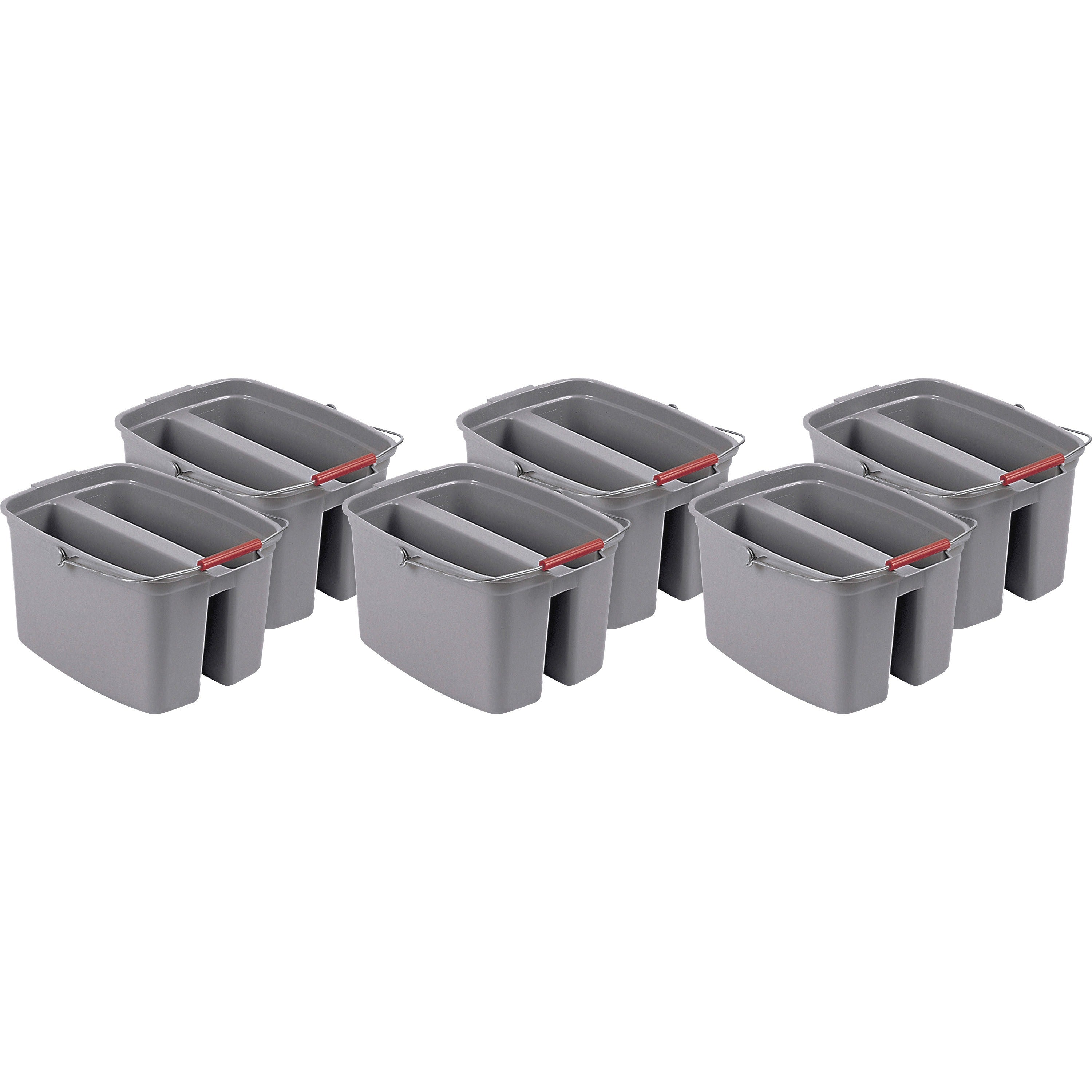rubbermaid-commercial-19-qt-double-pail-475-gal-handle-10-x-145-plastic-gray-6-carton_rcp262888gyct - 1