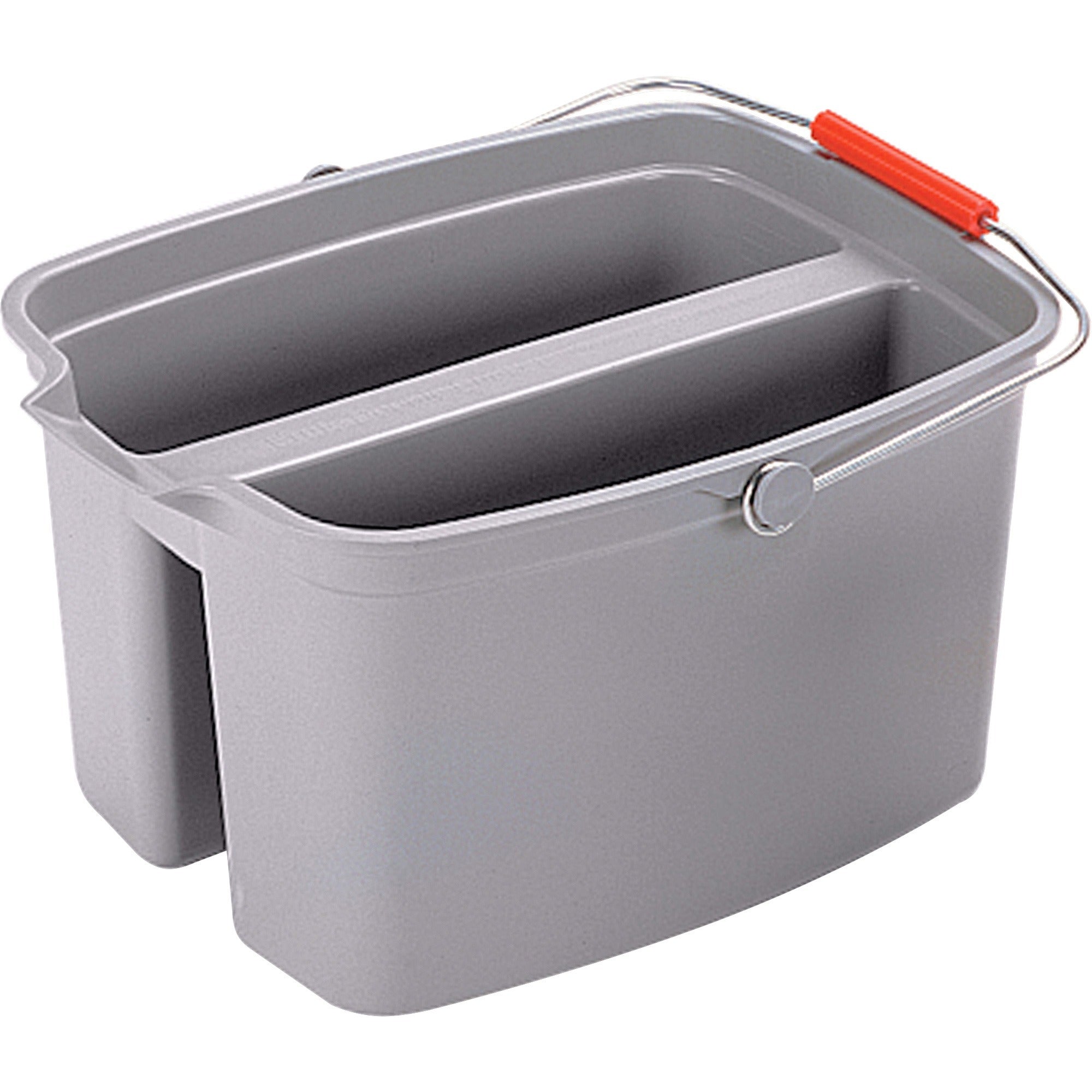 rubbermaid-commercial-19-qt-double-pail-475-gal-handle-10-x-145-plastic-gray-6-carton_rcp262888gyct - 2