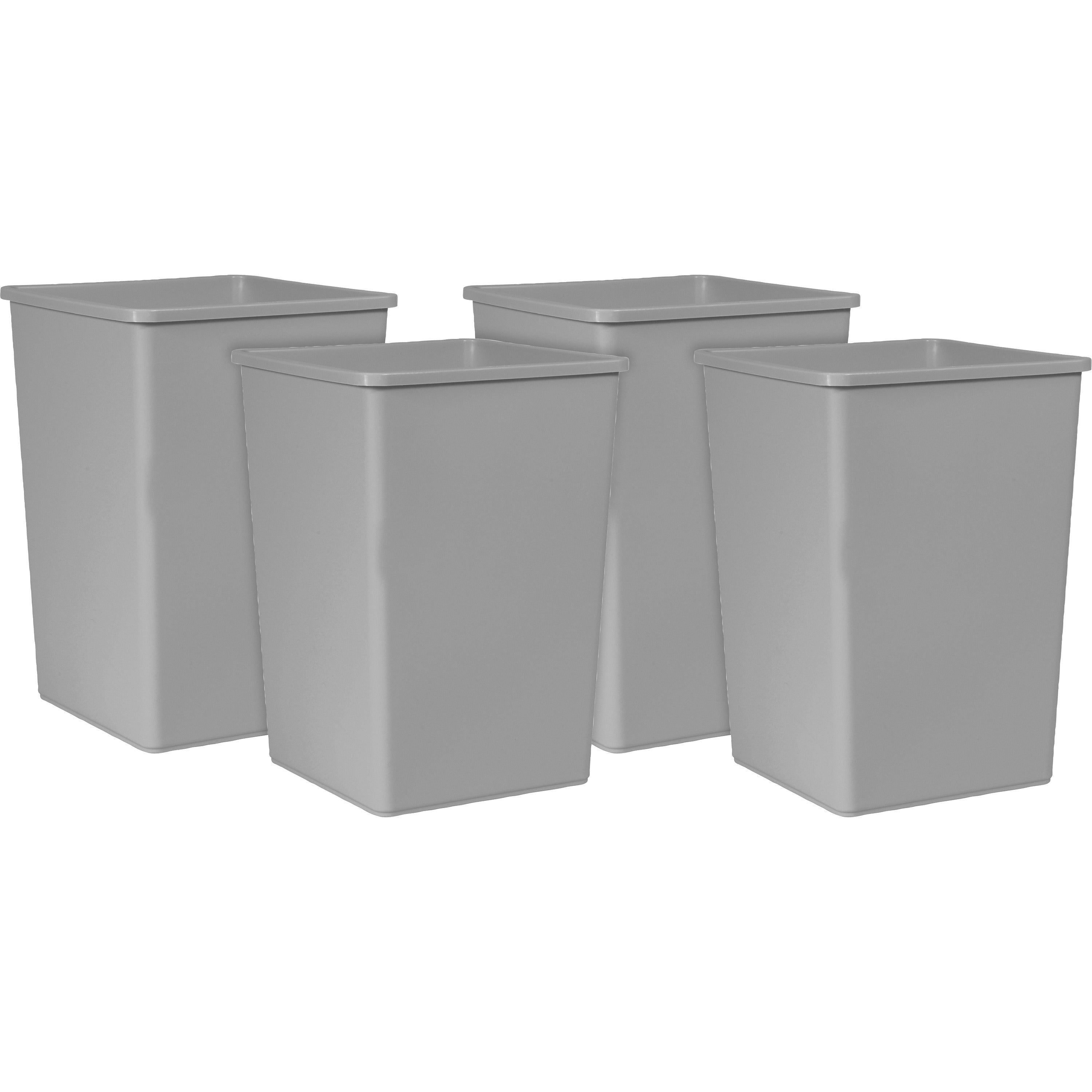 rubbermaid-commercial-untouchable-35-gallon-container-35-gal-capacity-square-crack-resistant-durable-276-height-x-195-width-linear-low-density-polyethylene-lldpe-gray-4-carton_rcp3958gyct - 1