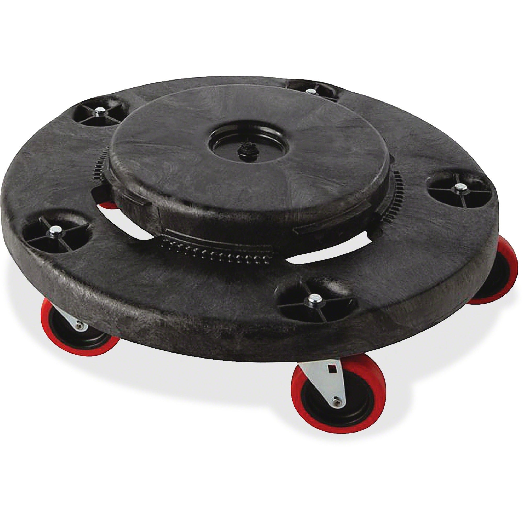 rubbermaid-commercial-brute-quiet-dolly-350-lb-capacity-plastic-x-66-height-black-2-carton_rcp264043blact - 1