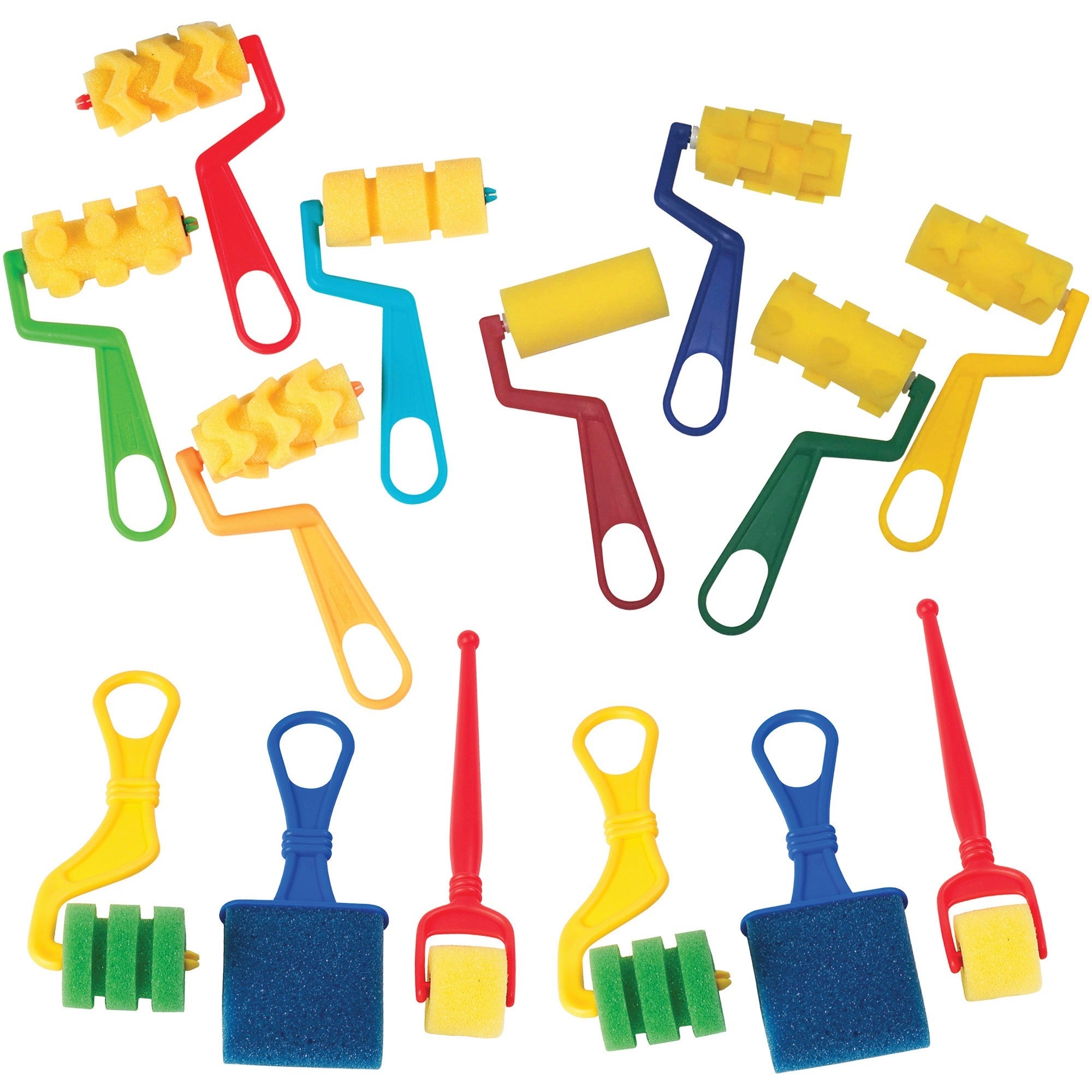 creativity-street-creativity-street-foam-rollers-&-brush-pack-student-painting-classroom-14-pieces-550height-x-275width-x-820length-14-set-assorted-foam_pacac9852 - 1