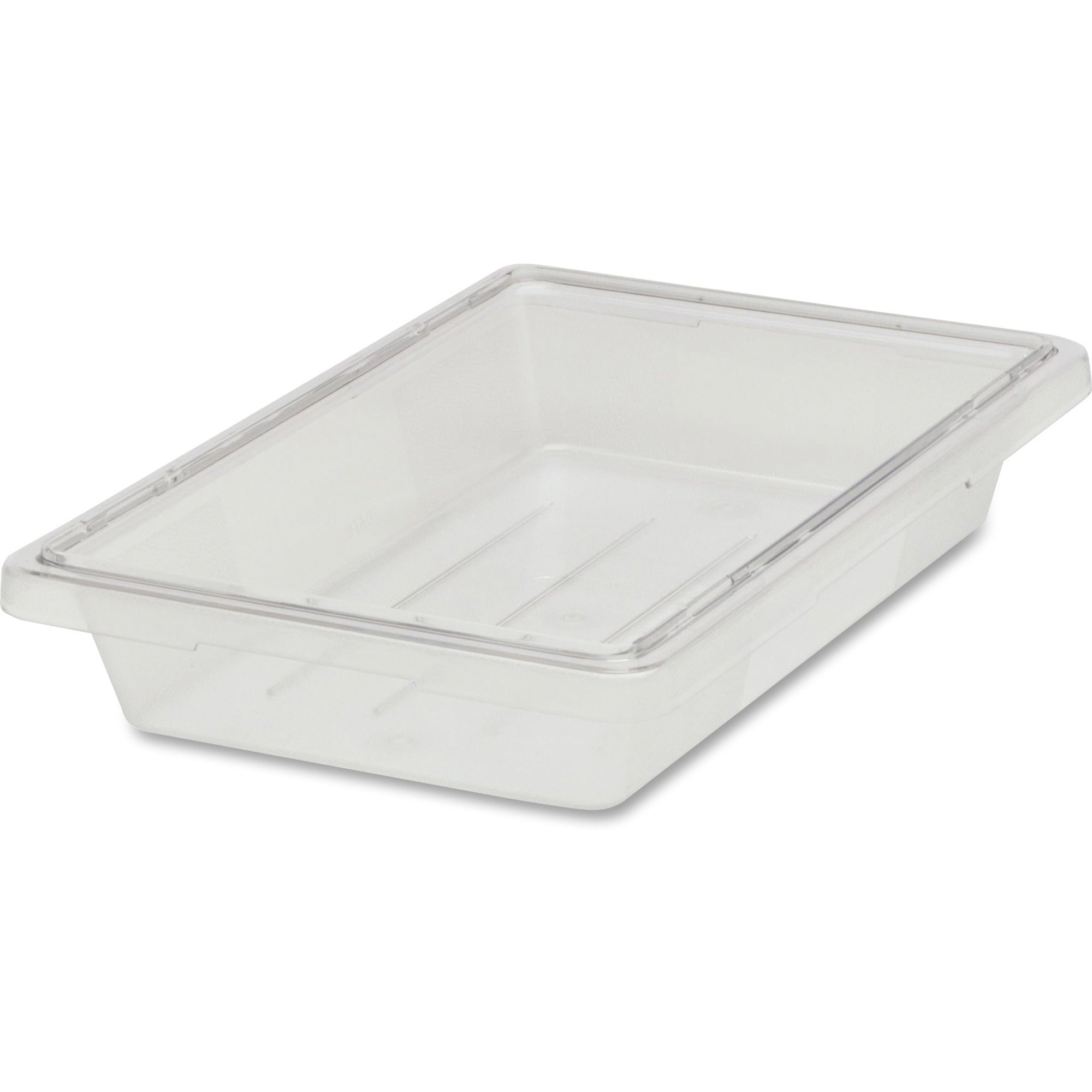 rubbermaid-commercial-5-gallon-food-tote-boxes-transporting-storing-dishwasher-safe-clear-plastic-polycarbonate-body-6-carton_rcp3304clect - 1