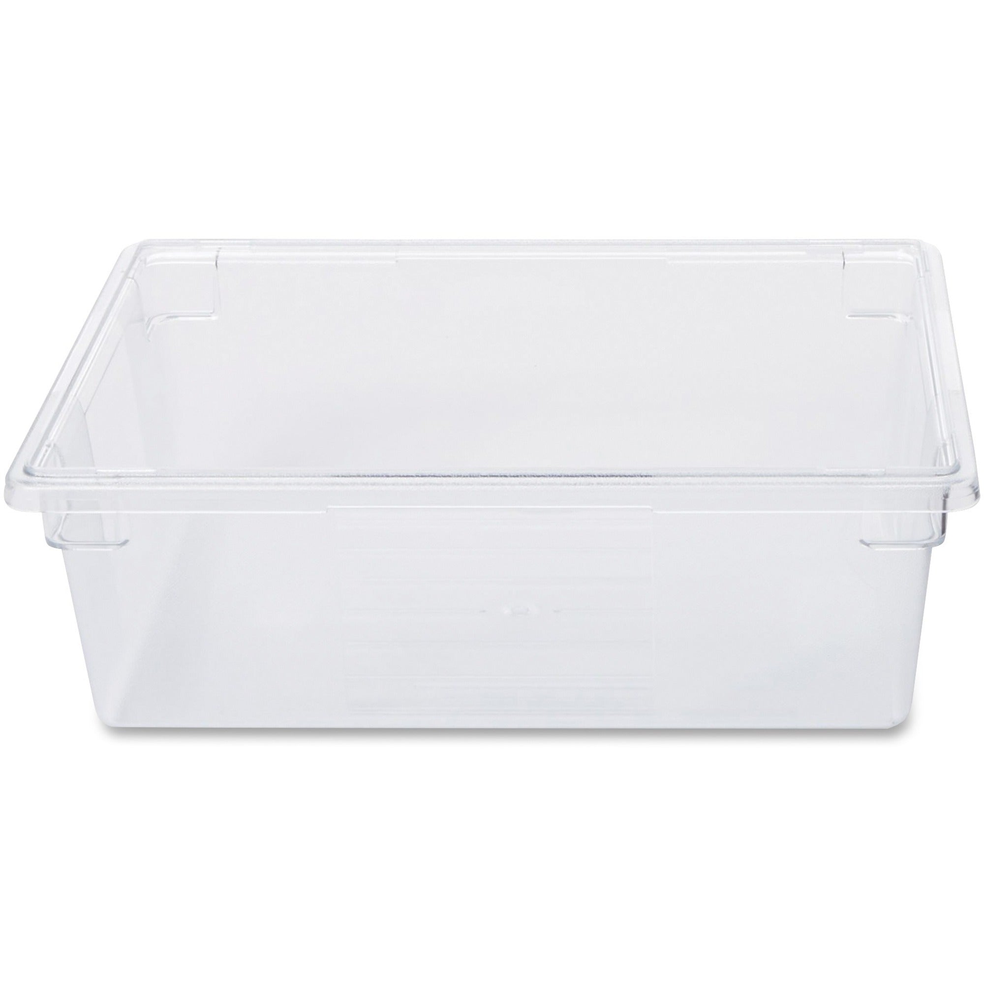 rubbermaid-commercial-125-gallon-food-tote-boxes-transporting-storing-dishwasher-safe-clear-plastic-polycarbonate-body-6-carton_rcp3300clect - 1