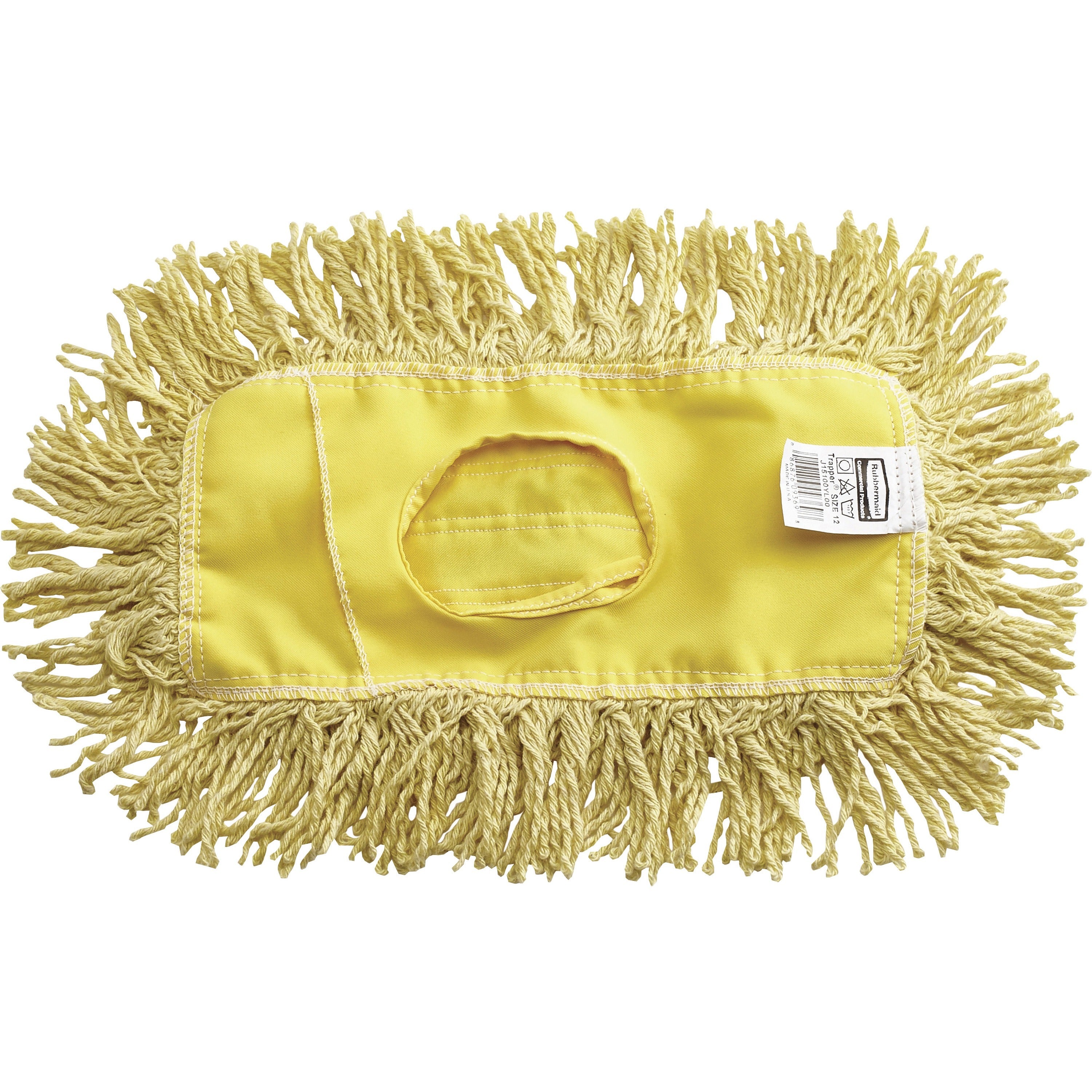rubbermaid-commercial-trapper-blend-dust-mop-5-width-x-24-length-yarn-cotton-plastic-12-carton_rcpj15300yelct - 1