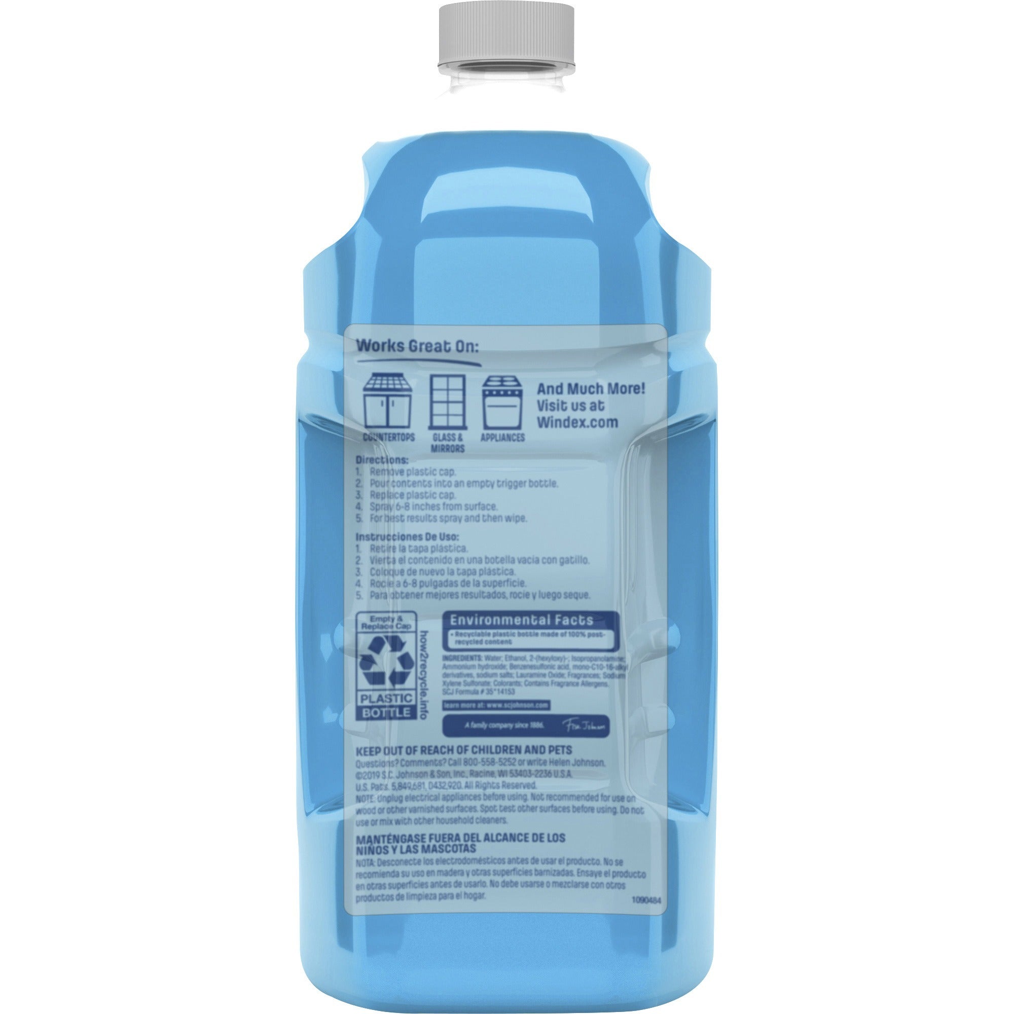 windex-original-glass-cleaner-refill-676-fl-oz-21-quartbottle-1-each-streak-free-film-free-phosphate-free-blue_sjn316147 - 2