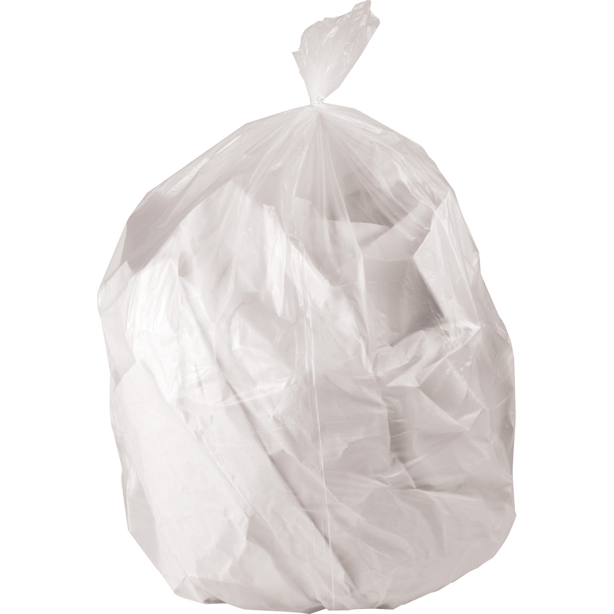 genuine-joe-heavy-duty-trash-can-liners-60-gal-capacity-38-width-x-58-length-2-mil-51-micron-thickness-low-density-clear-resin-100-carton-waste-disposal_gjo02862 - 1