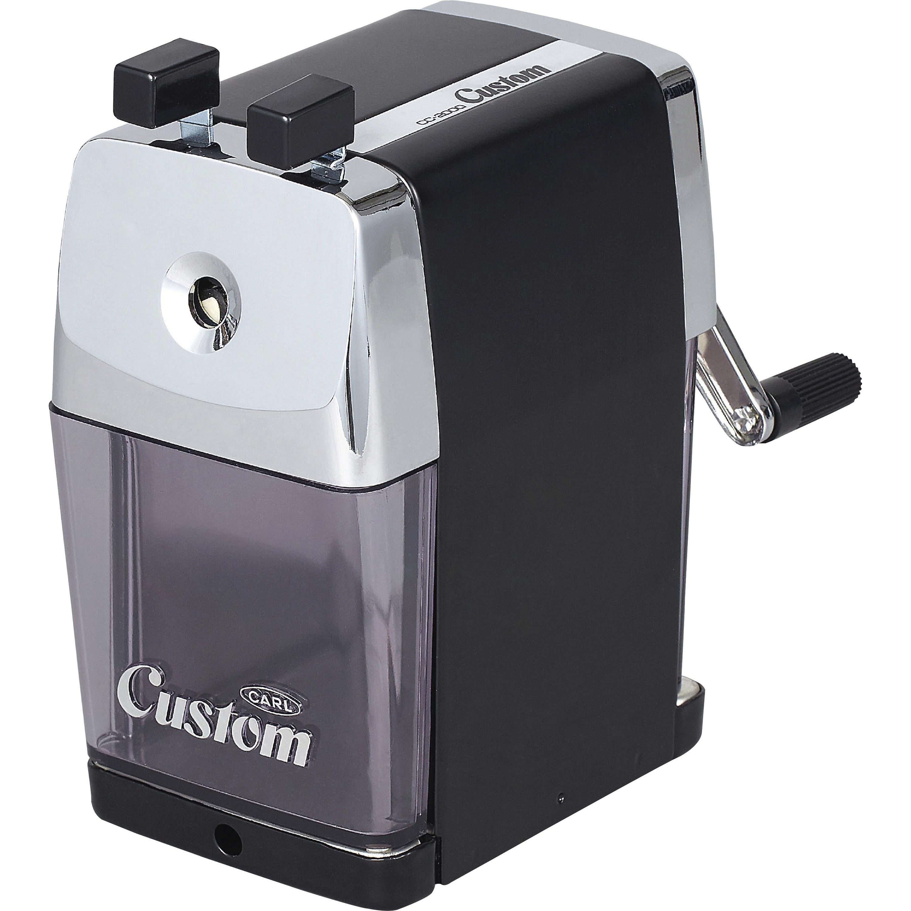 carl-custom-pencil-sharpener-desktop-6-height-x-3-width-steel-aluminum-black-1-each_cui19019 - 1