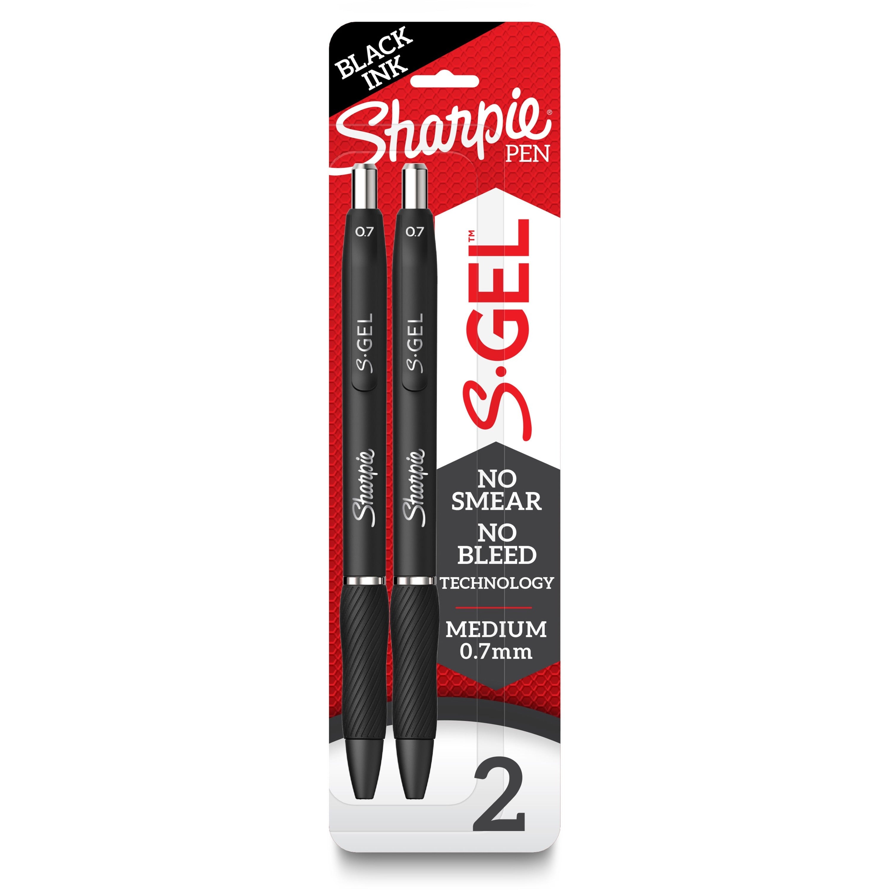 sharpie-s-gel-pens-07-mm-pen-point-size-black-gel-based-ink-black-barrel-2-pack_san2096156 - 1