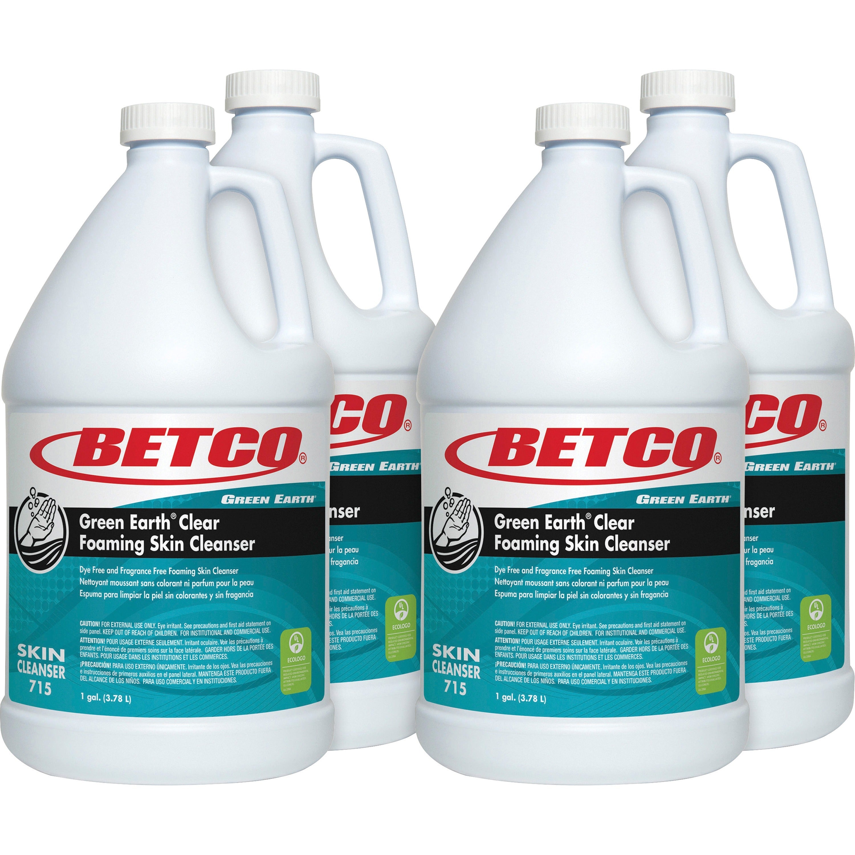 green-earth-clear-foaming-skin-cleanser-foam-1-gal-applicable-on-hand-fragrance-free-dye-free-non-irritating-4-carton_bet7150400 - 1