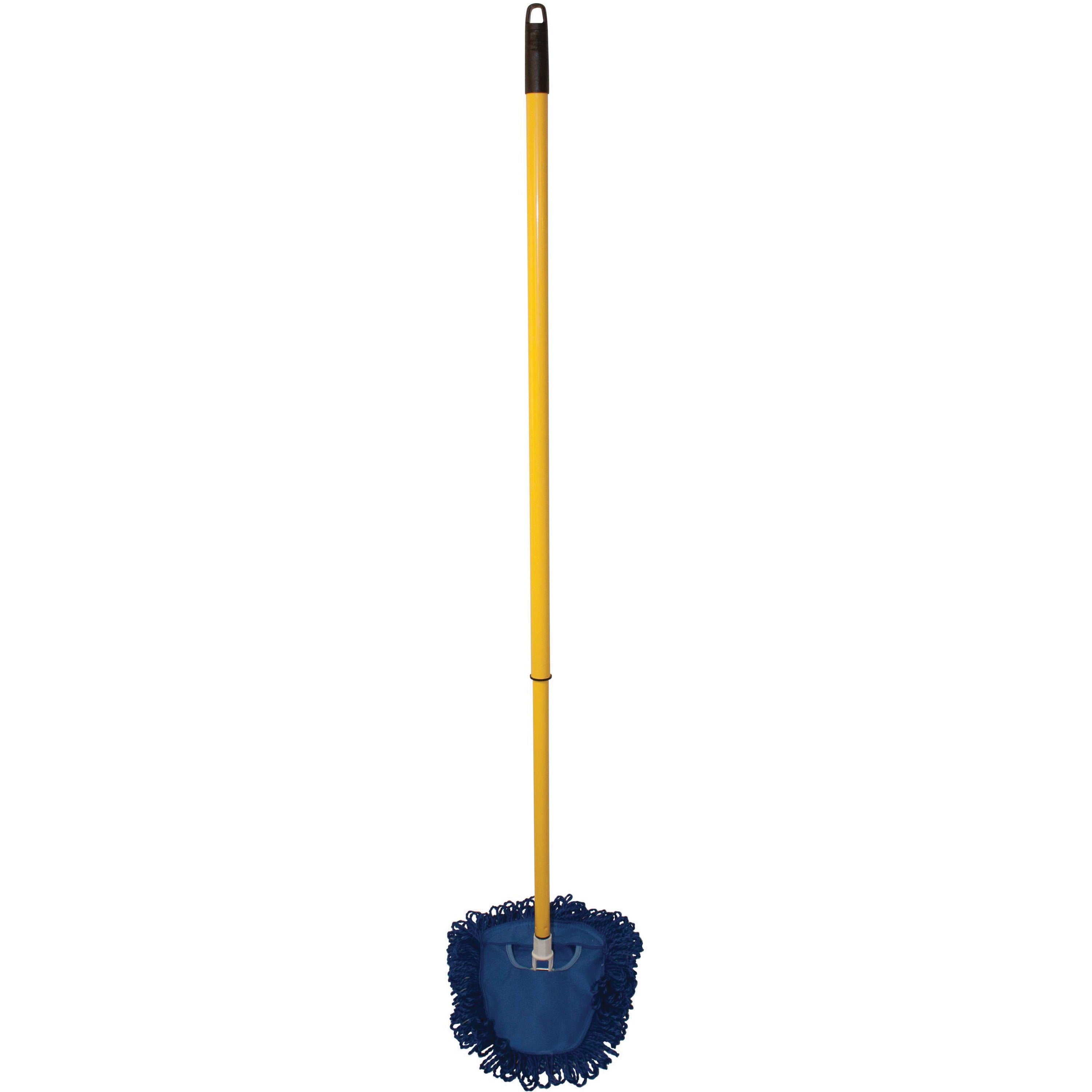 genuine-joe-microfiber-wedge-complete-mop-microfiber-head-telescopic-handle-1-each-blue_gjo03123 - 1
