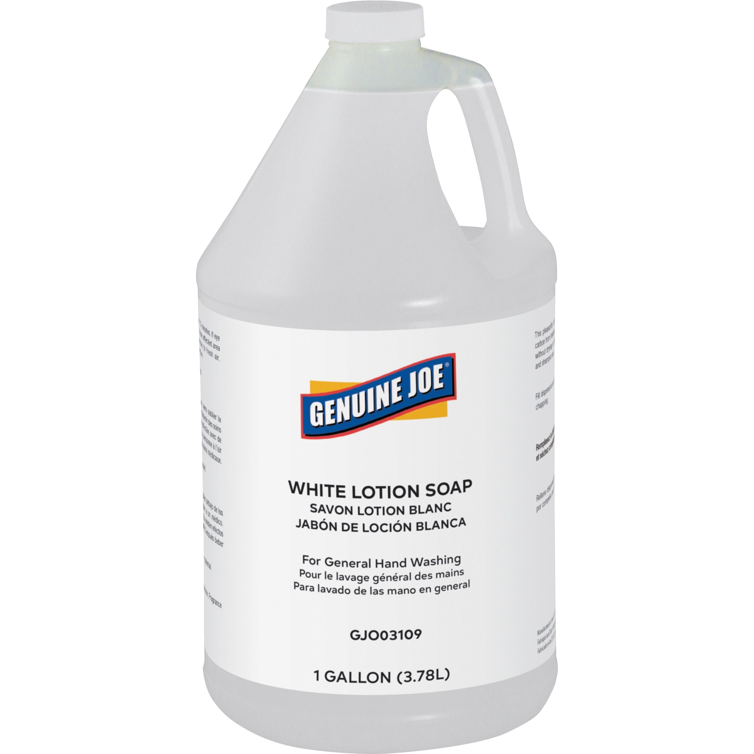 genuine-joe-lotion-soap-1-gal-38-l-grease-remover-grime-remover-dirt-remover-ink-remover-oil-remover-carbon-remover-hand-skin-white-pleasant-scent-1-each_gjo03109 - 1