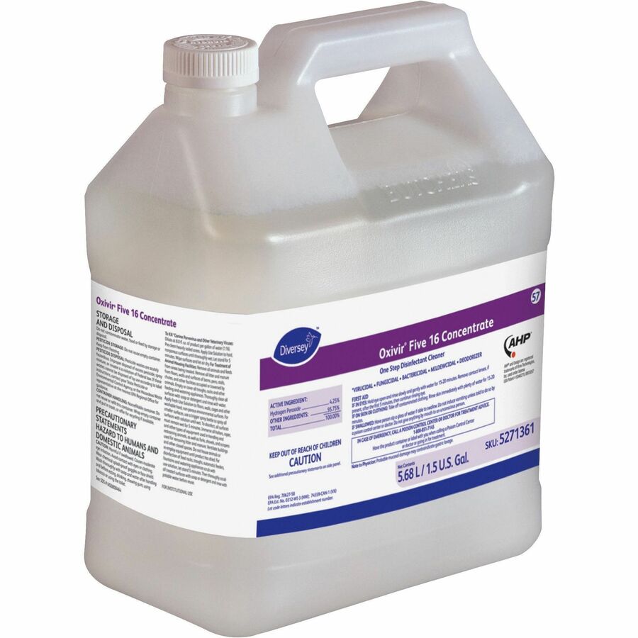 diversey-oxivir-five-16-concentrate-concentrate-192-fl-oz-6-quart-2-carton-fast-acting-voc-free-npe-free-clear_dvo5271361 - 2