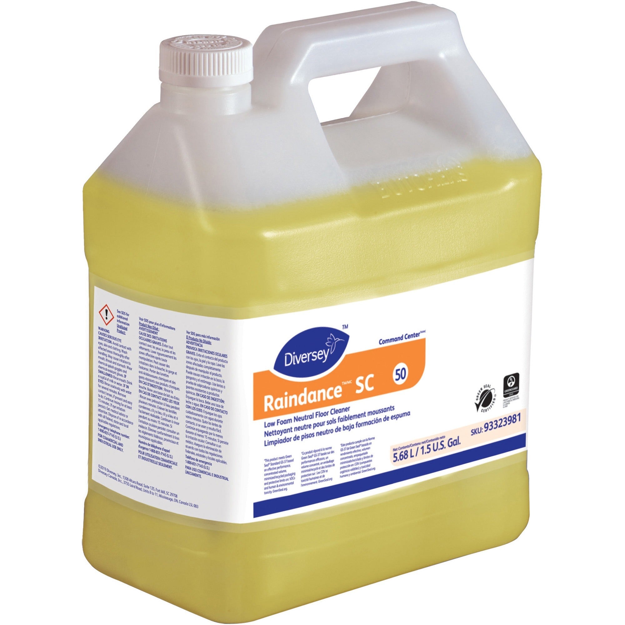 diversey-raindance-neutral-floor-cleaner-#50-concentrate-192-fl-oz-6-quart-floral-scent-2-carton-low-foaming-non-alkaline-yellow_dvo93323981 - 1