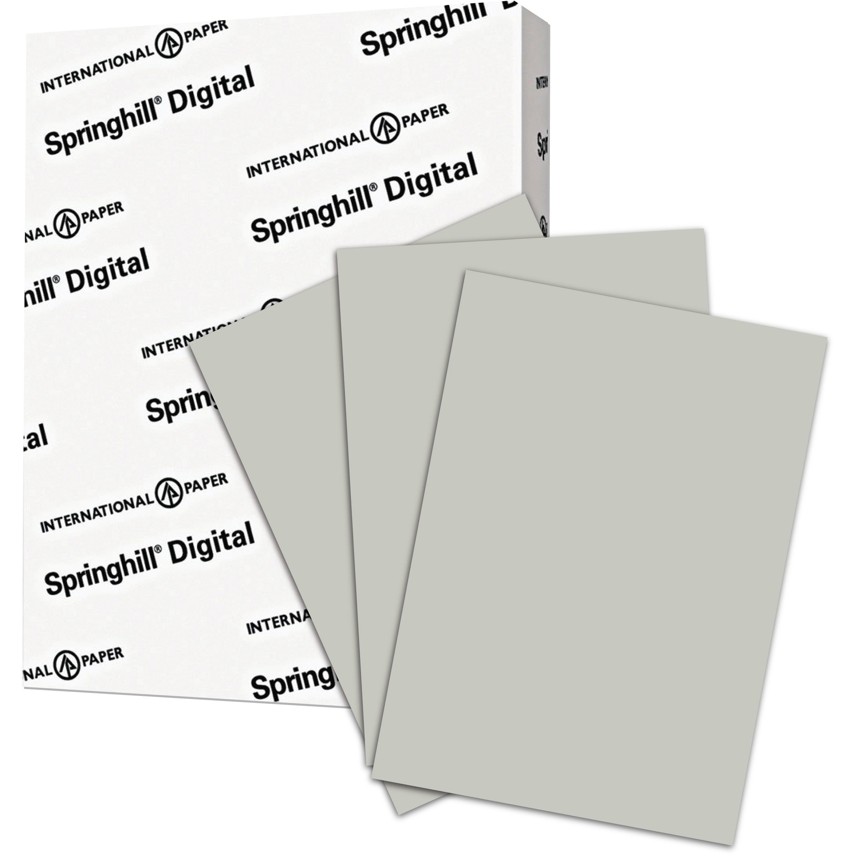 Springhill Multipurpose Cardstock - Gray - 92 Brightness - Letter - 8 1/2" x 11" - 110 lb Basis Weight - Smooth, Vellum - 250 / Pack - Gray -