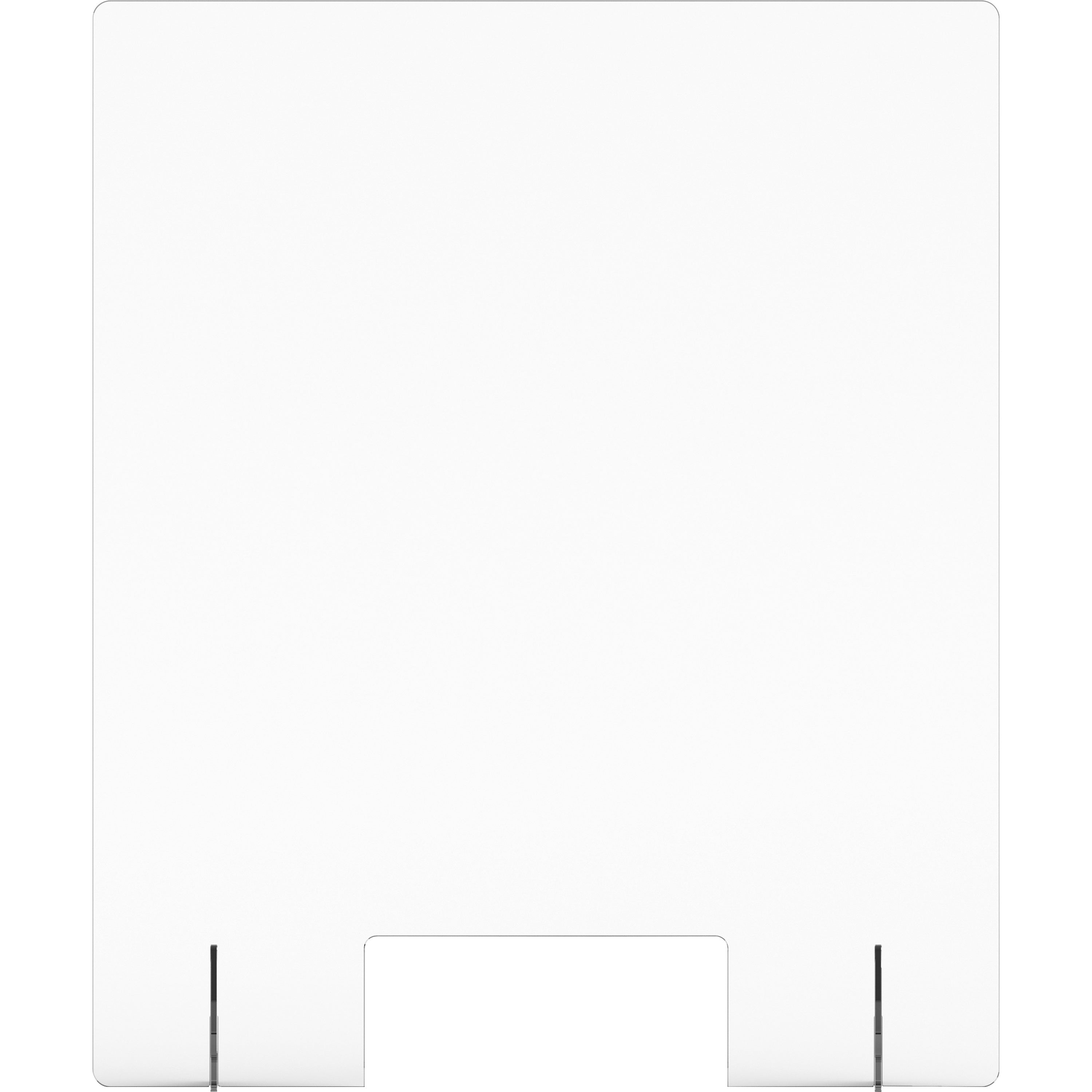 lorell-social-distancing-barrier-w-pass-through-cutout-30-width-x-7-depth-x-36-height-1-each-clear-acrylic_llr55683 - 2