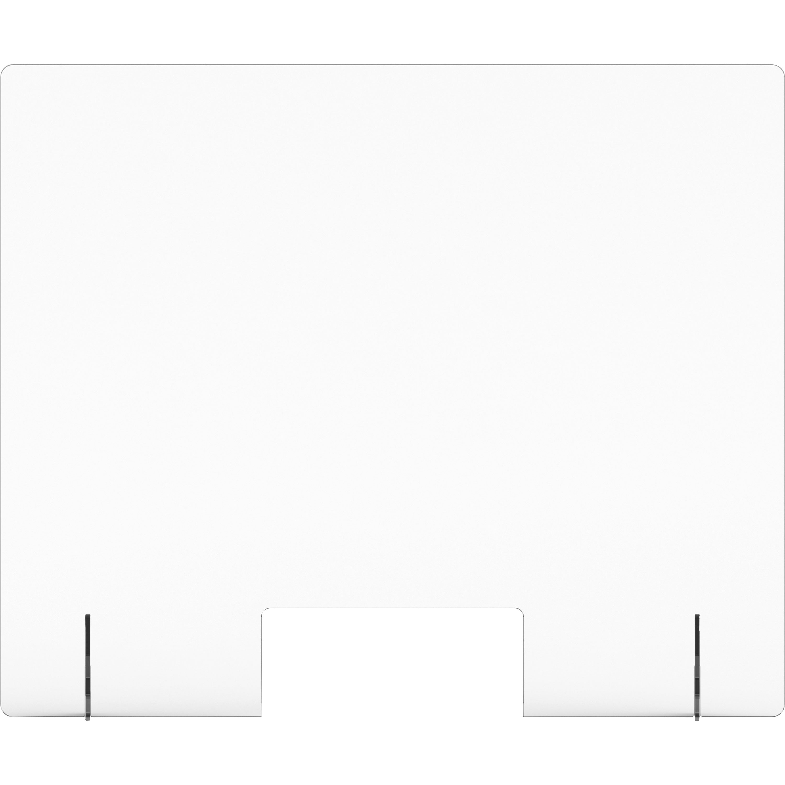 lorell-social-distancing-barrier-w-pass-through-cutout-36-width-x-7-depth-x-30-height-1-each-clear-acrylic_llr55685 - 2