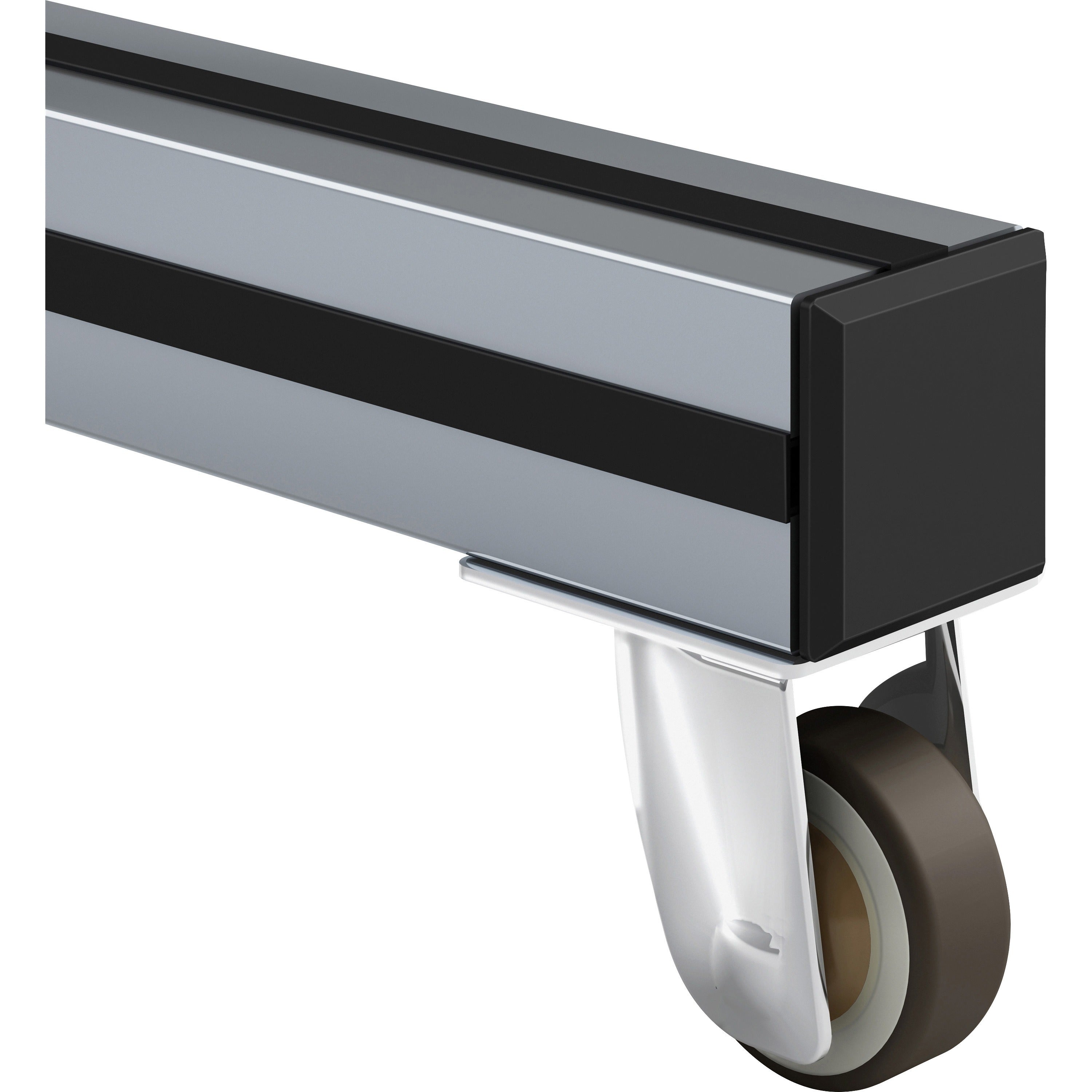 lorell-mobile-full-protective-glass-screen-36-width-x-03-depth-x-78-height-1-each-clear-tempered-glass-aluminum_llr55673 - 2