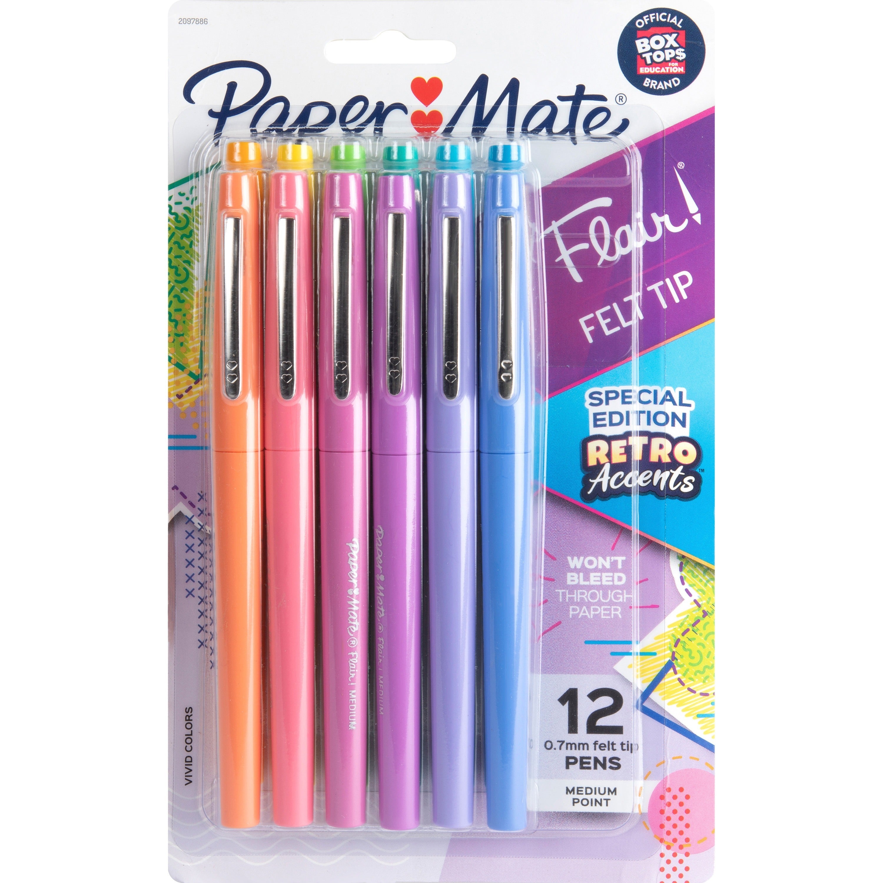 paper-mate-flair-medium-point-pens-medium-pen-point-assorted-water-based-ink-12-pack_pap2097886 - 2