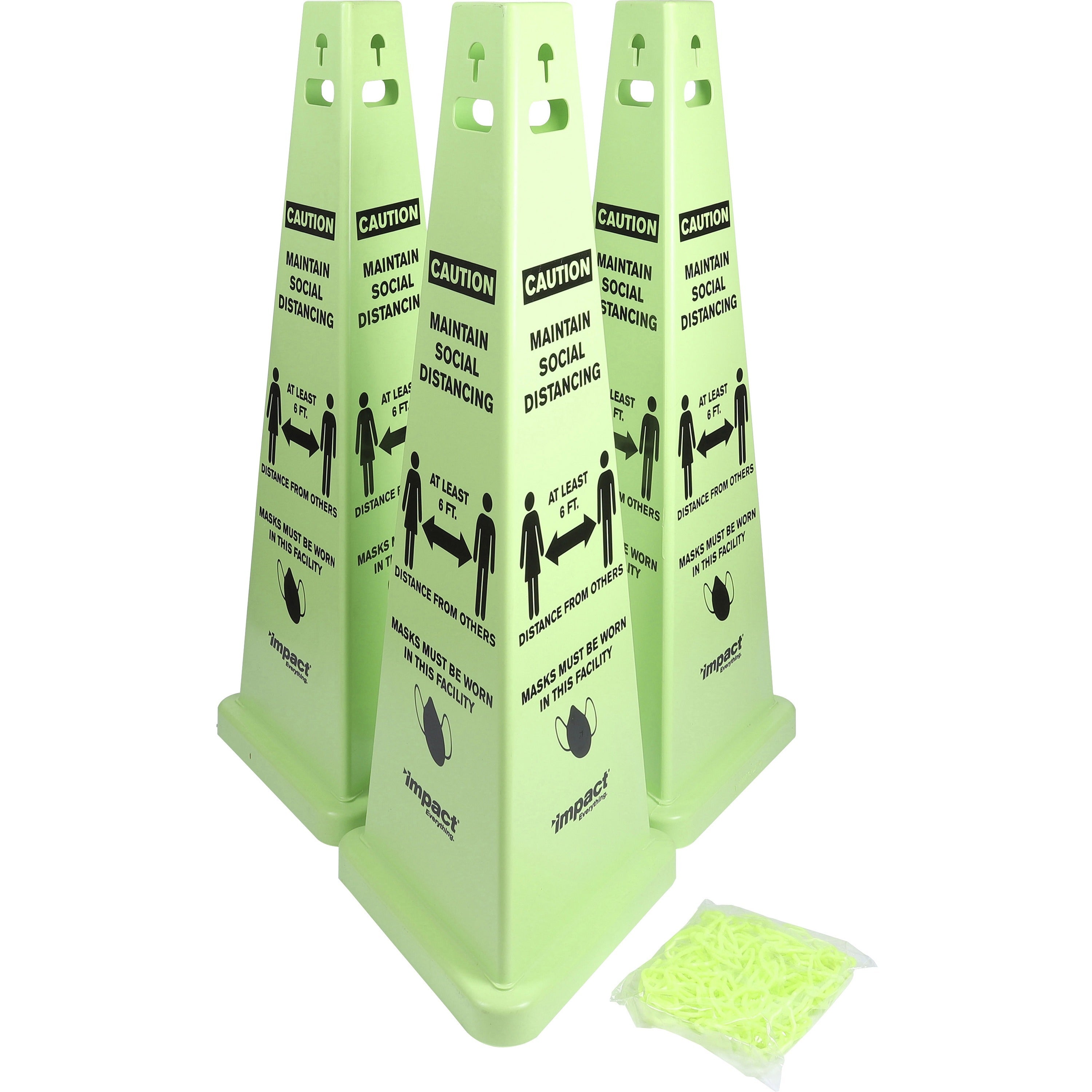 impact-trivu-social-distancing-3-sided-safety-cone_imp9140smkit - 1