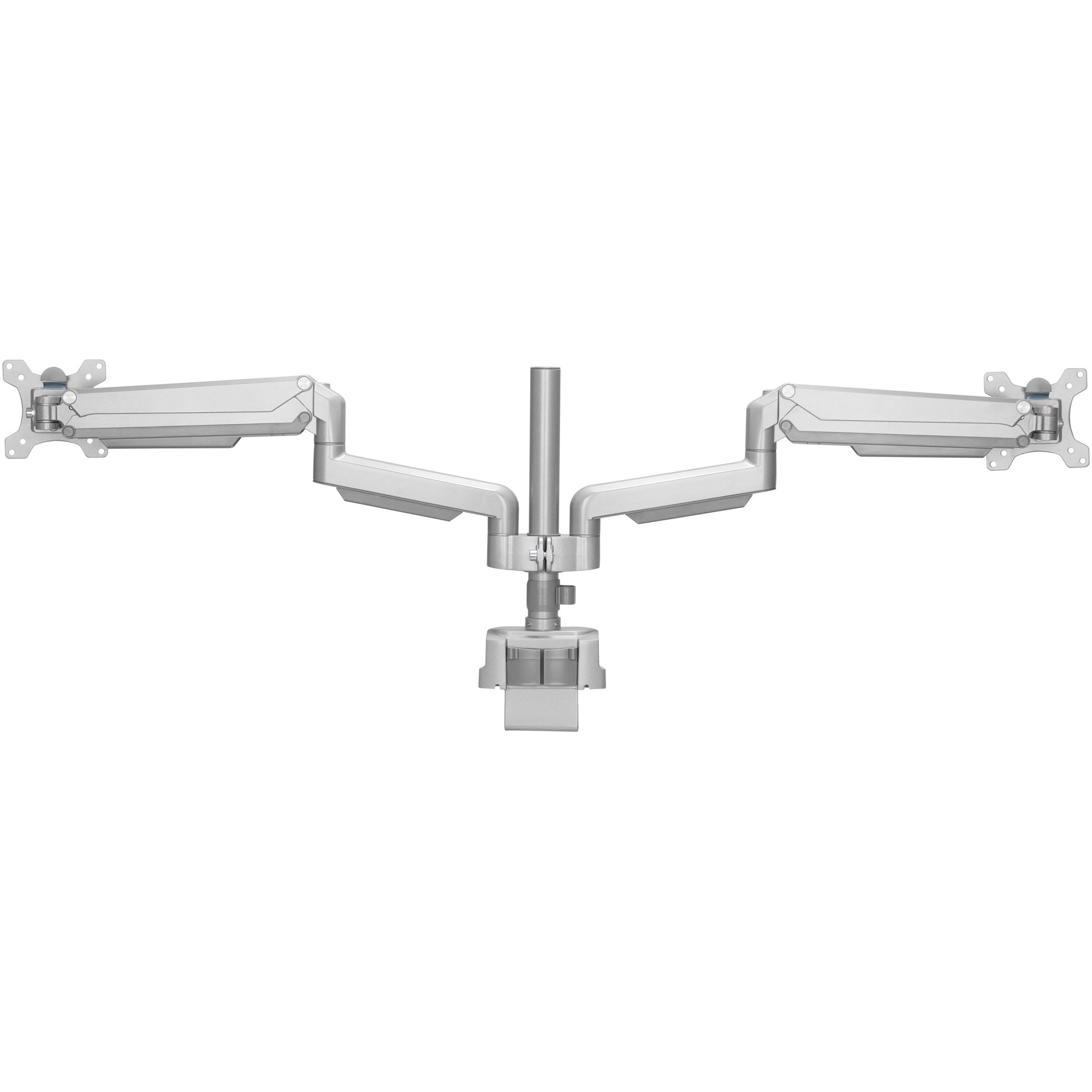 lorell-mounting-arm-for-monitor-gray-height-adjustable-2-displays-supported-1980-lb-load-capacity-75-x-75-100-x-100-1-each_llr99803 - 2