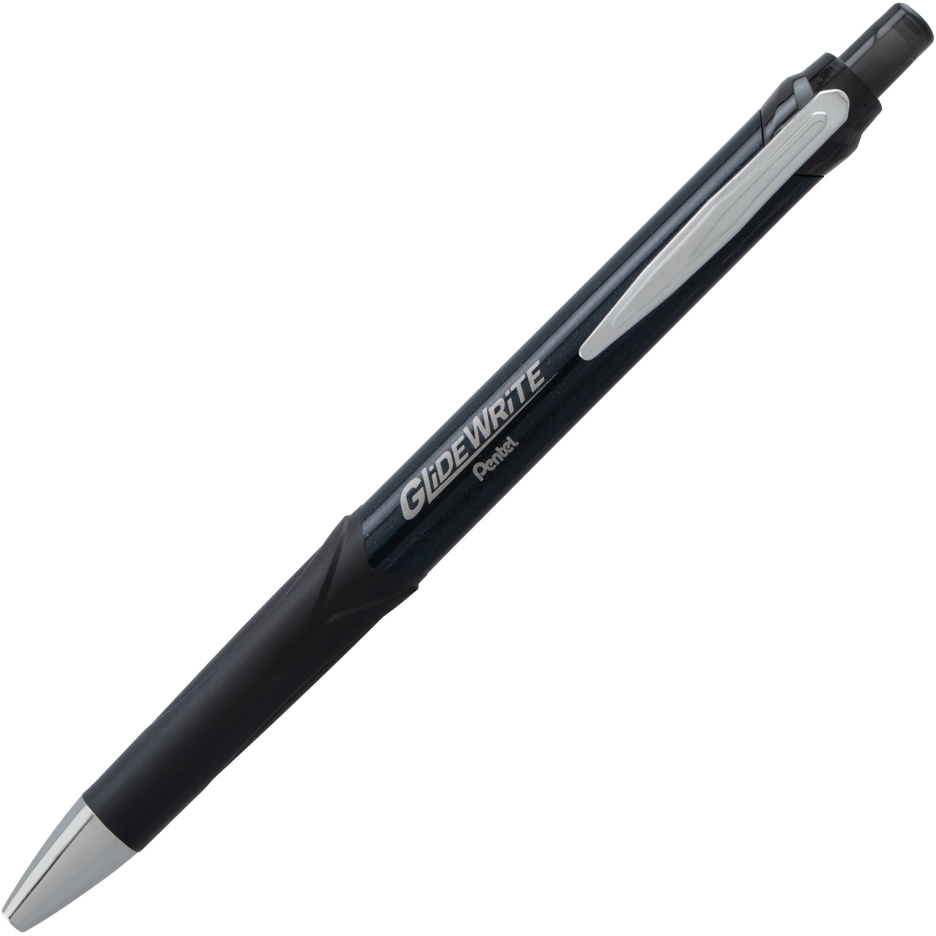 pentel-glidewrite-signature-10mm-ballpoint-pen-1-mm-pen-point-size-black-gel-based-ink-1-dozen_penbx930aa - 1