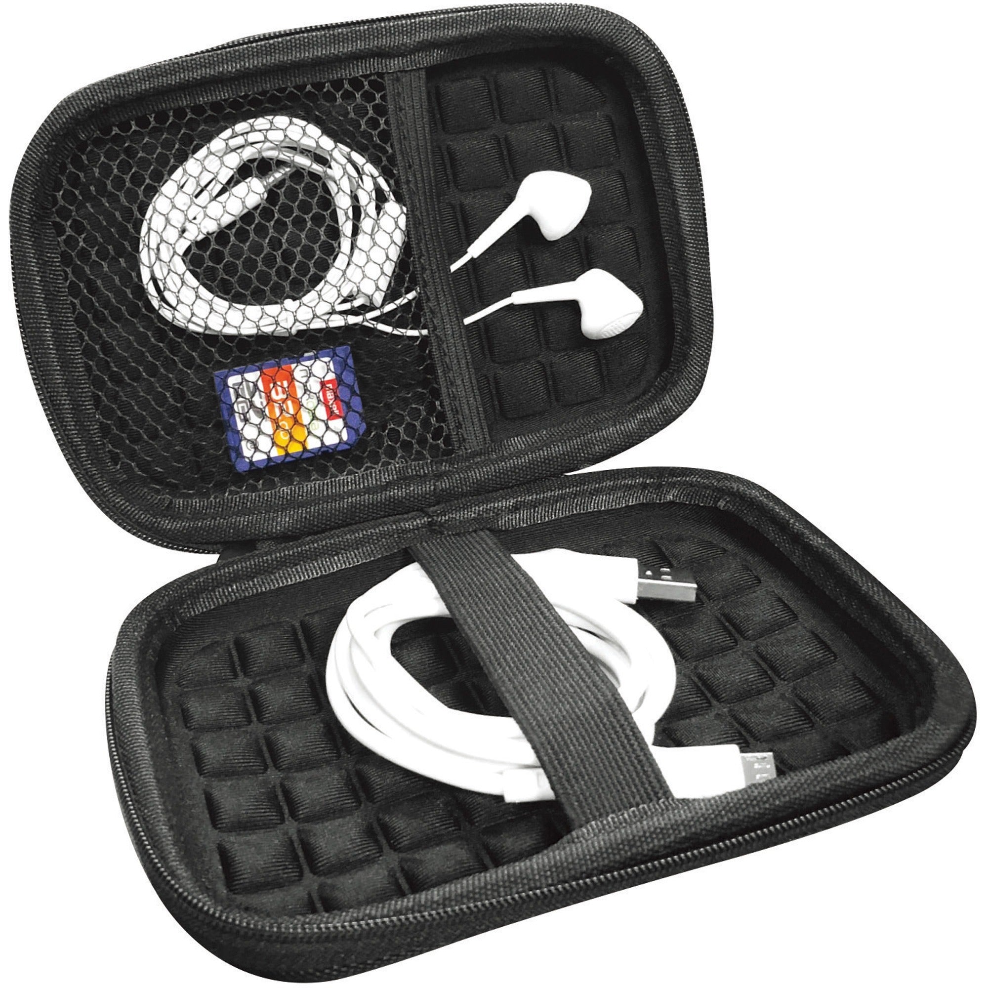maxell-mobile-storage-case-external-dimensions-45-length-x-15-width-x-68-height-zipper-closure-black-for-electronic-components-plug-connector-cable-1-each_max195515 - 1