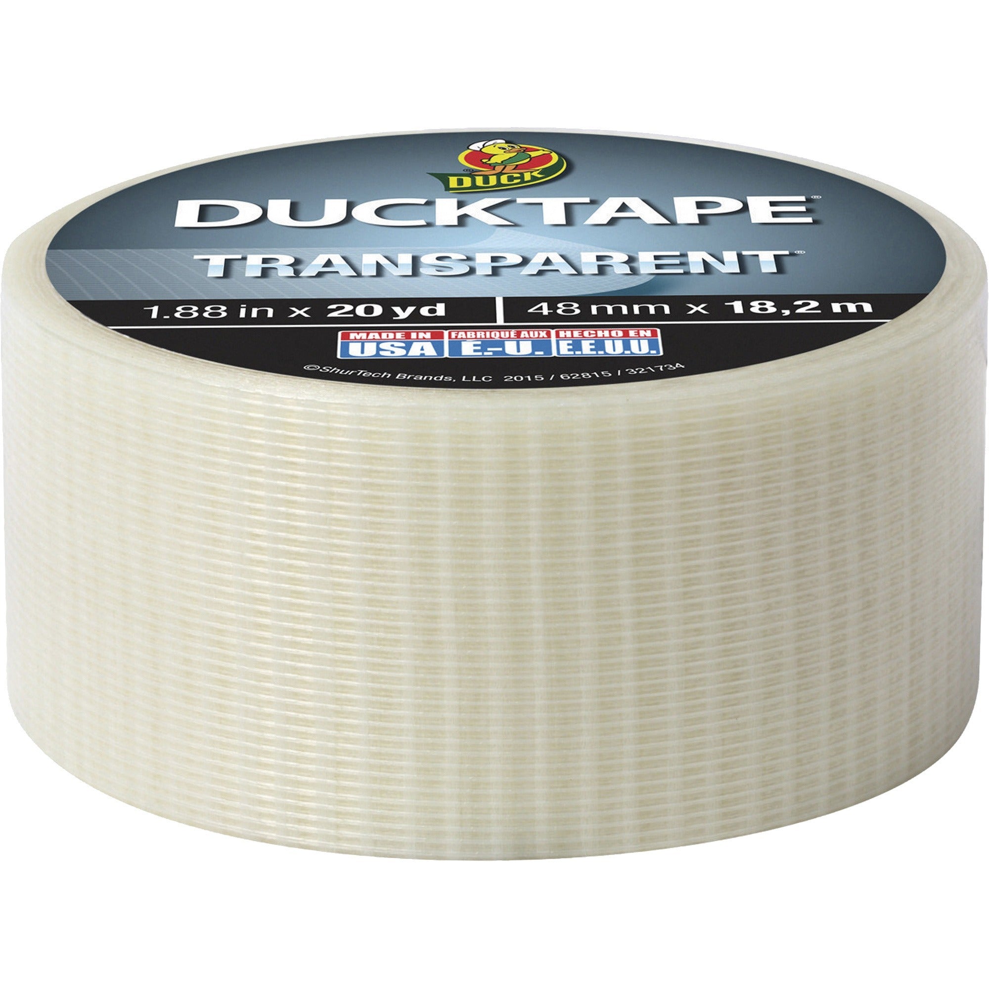 duck-transparent-duct-tape-20-yd-length-x-190-width-1-each-transparent-clear_duc241380 - 2