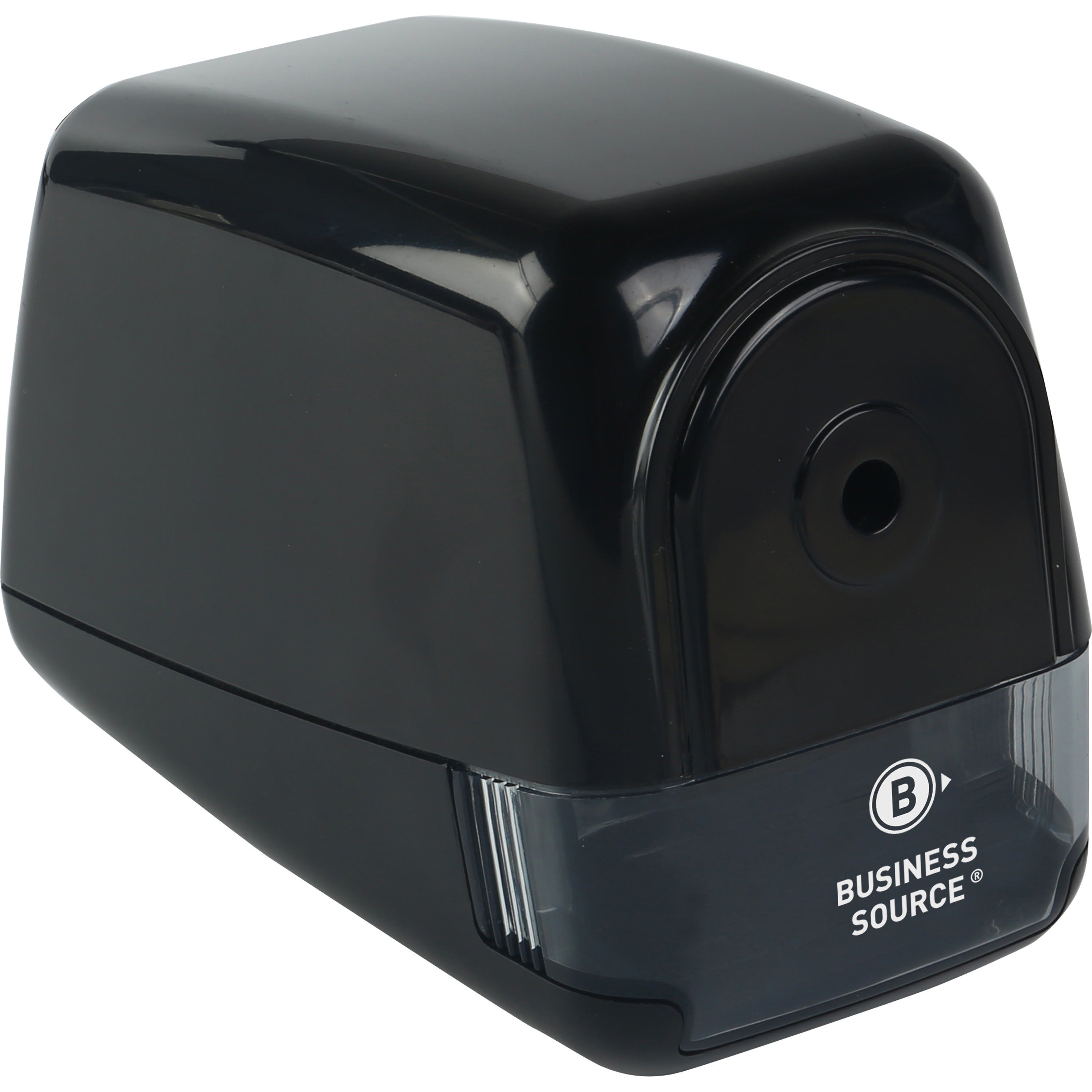 business-source-electric-pencil-sharpener-helical-ac-adapter-powered-39-height-x-45-width-black-1-each_bsn02869 - 1