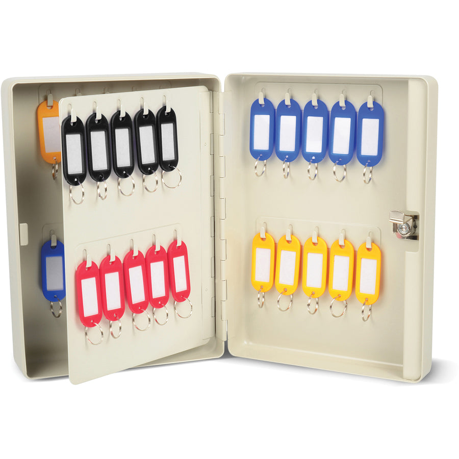 carl-steel-security-key-cabinet-103-x-7-x-35-lockable-wall-mountable-ivory-steel_cui80038 - 2