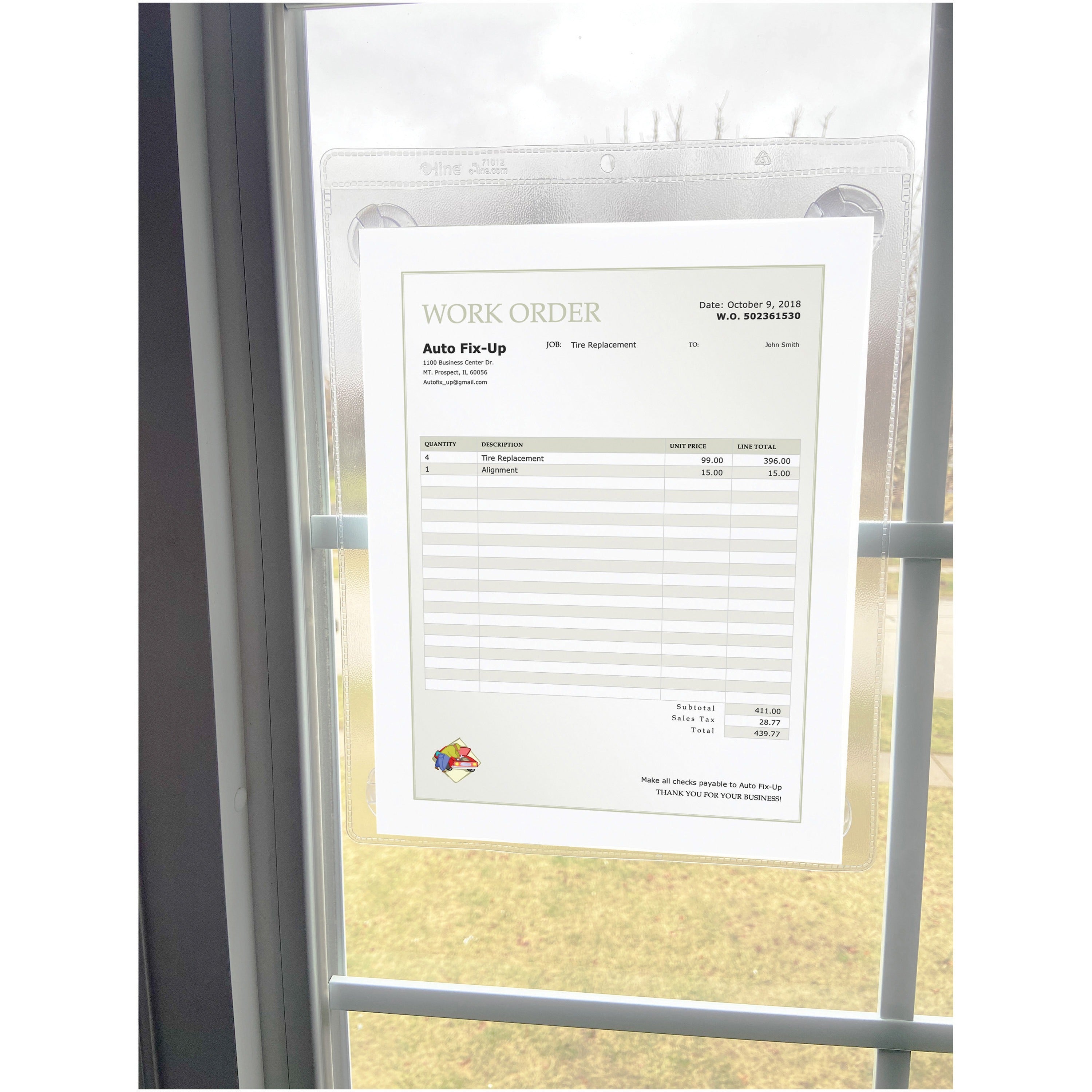 c-line-heavyweight-display-pocket-15-box-9-width-x-12-height-heavyweight-strong-top-loading-suction-cup-clear_cli71012 - 2
