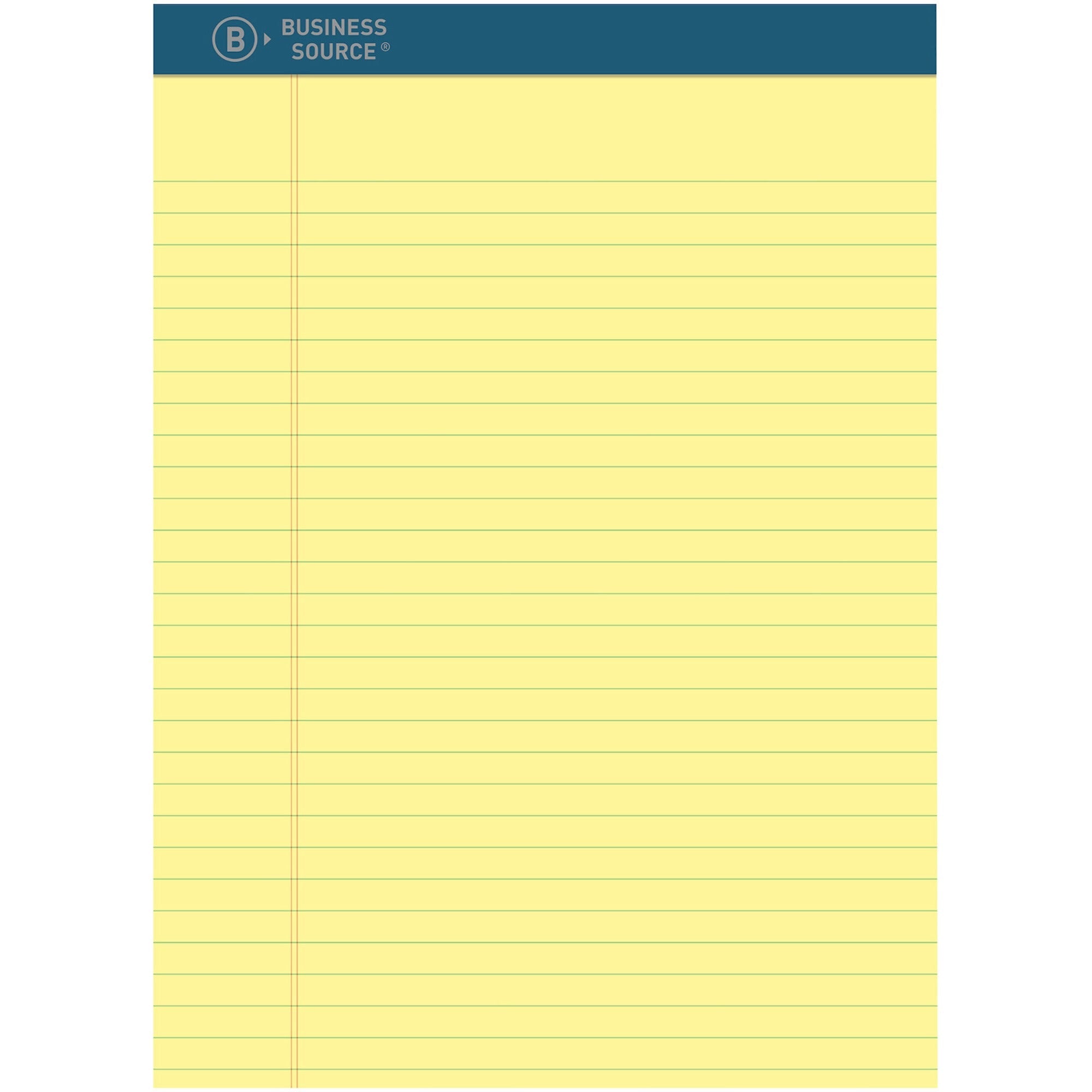 business-source-premium-writing-pad-250-x-85-x-118-tear-proof-sturdy-back-bleed-free-1-dozen_bsn03108 - 1