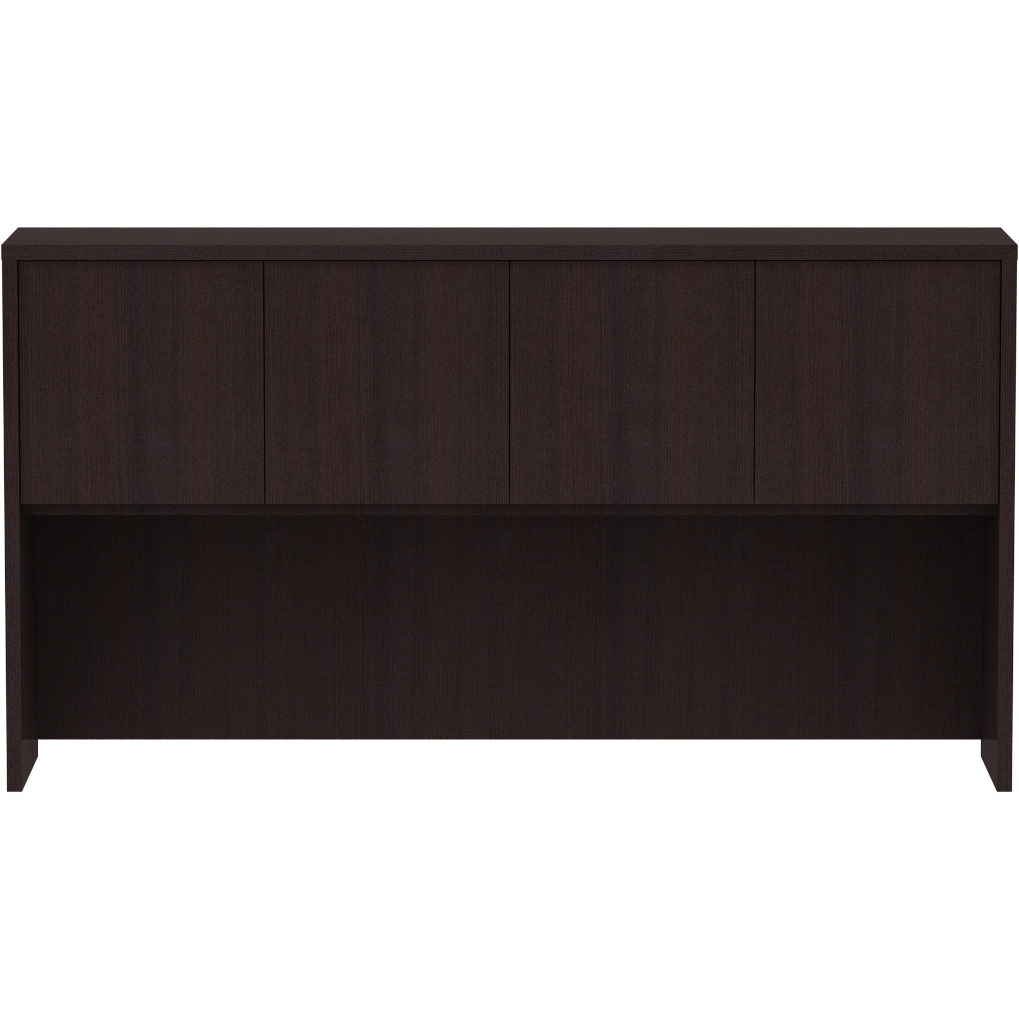 lorell-essentials-series-stack-on-hutch-with-doors-66-x-1536-4-doors-finish-espresso-laminate_llr18269 - 2