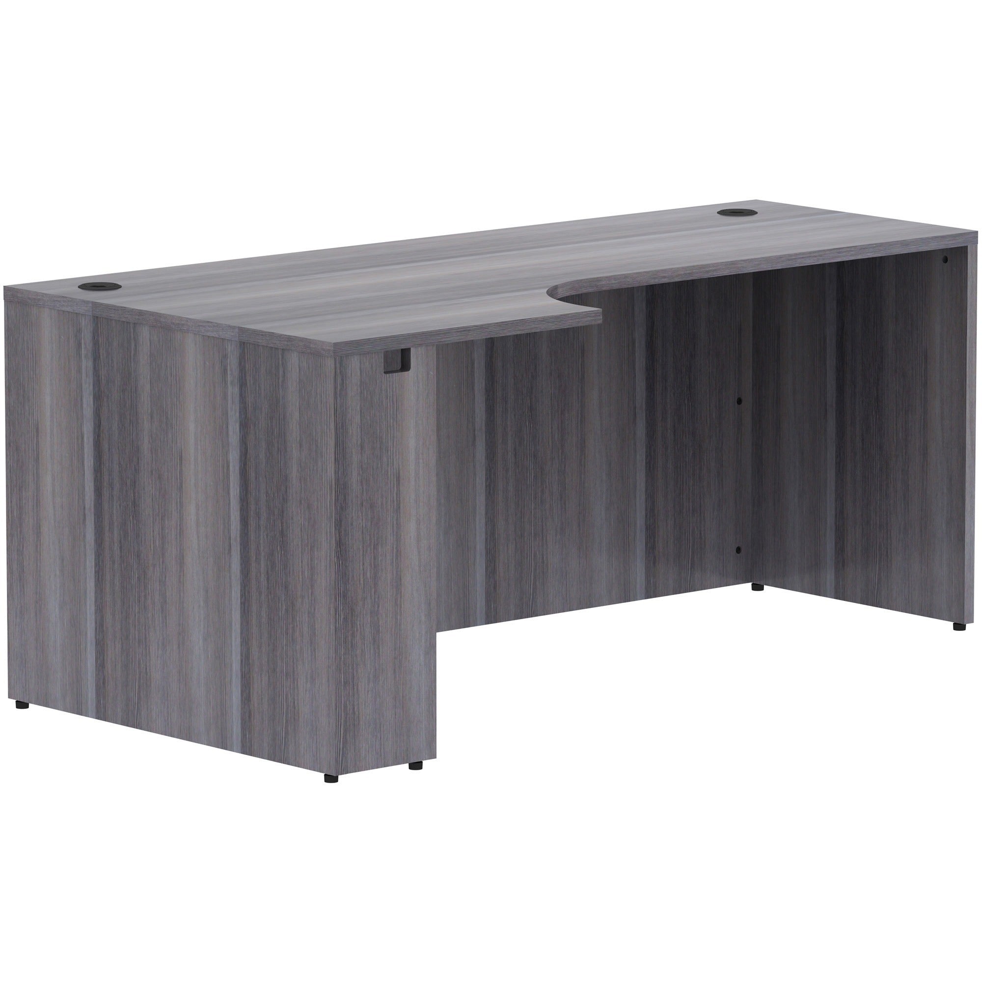 lorell-essentials-series-left-corner-credenza-72-x-36-x-24295-credenza-1-top-finish-weathered-charcoal-laminate_llr69598 - 1