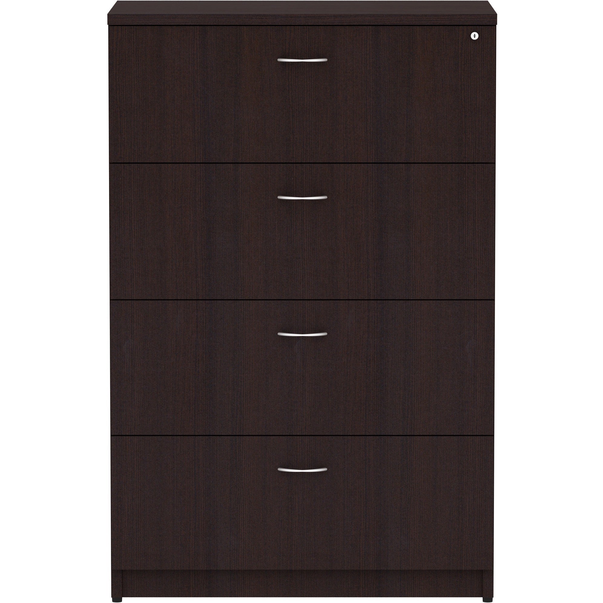 lorell-essentials-series-4-drawer-lateral-file-355-x-22548-lateral-file-1-top-4-x-file-drawers-finish-espresso-laminate_llr18274 - 2