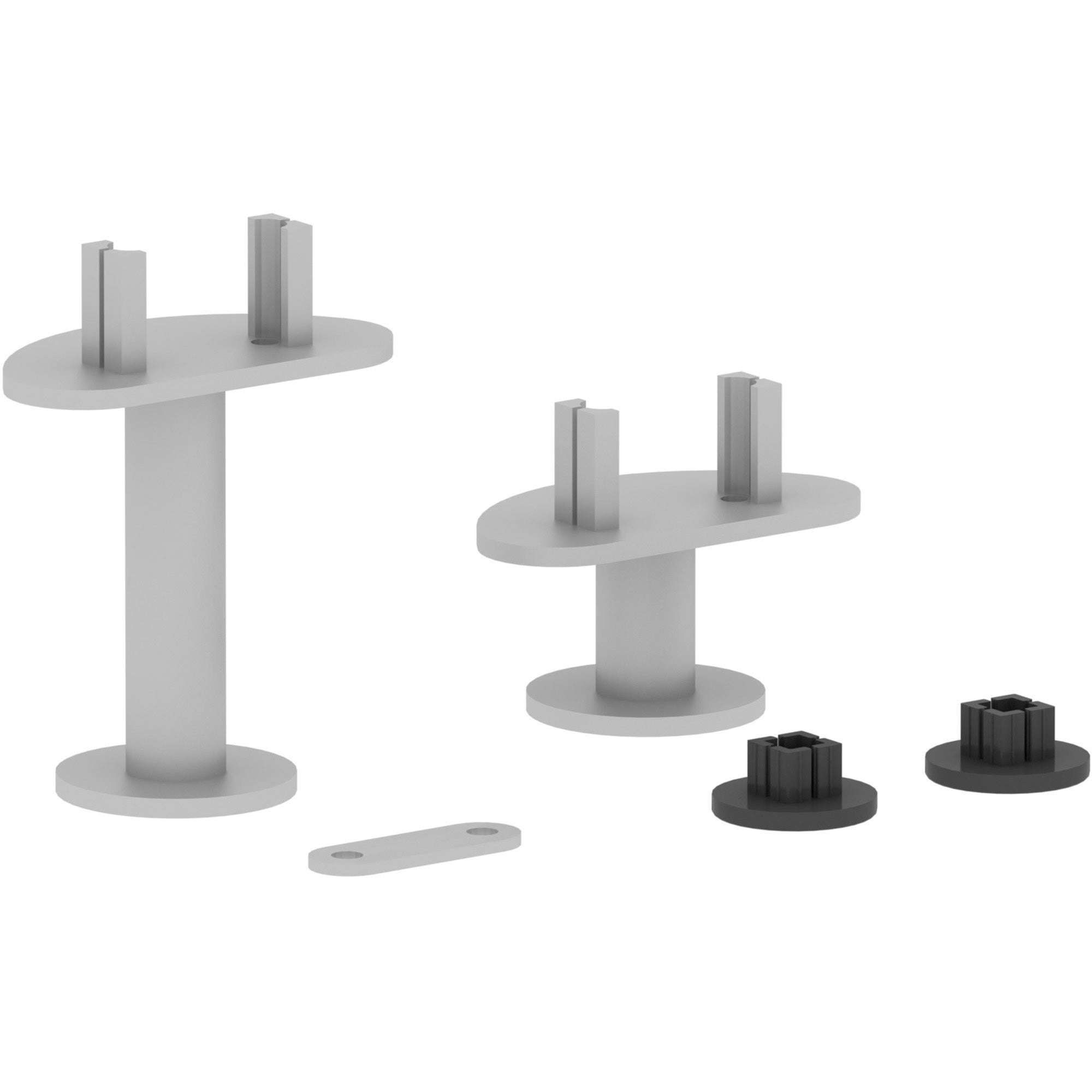 lorell-adaptable-panel-system-straight-connector-set-steel-silver_llr90283 - 1