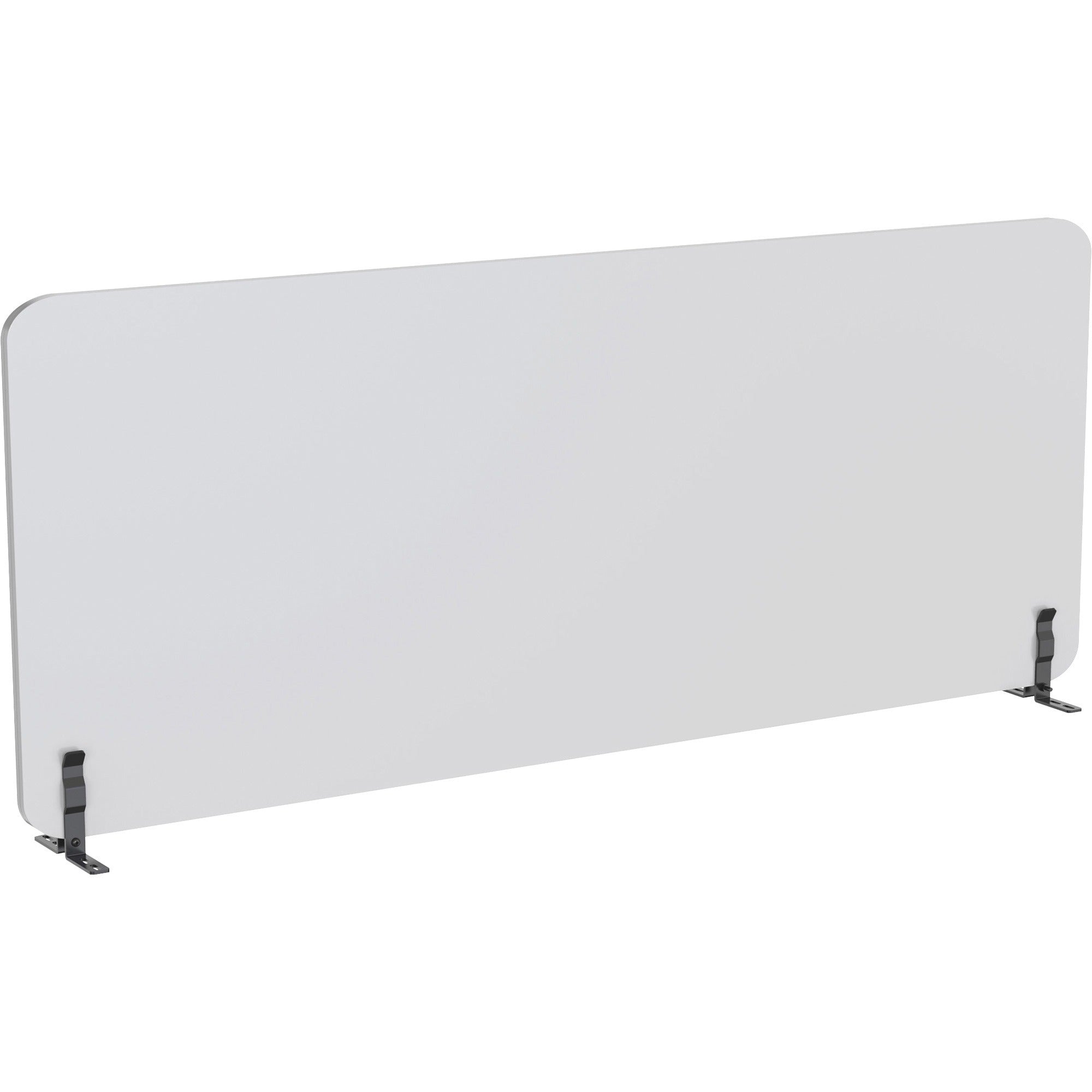 lorell-acoustic-desktop-privacy-panel-709-width-x-236-height-polyester-fiber-light-gray-1-each_llr25963 - 1