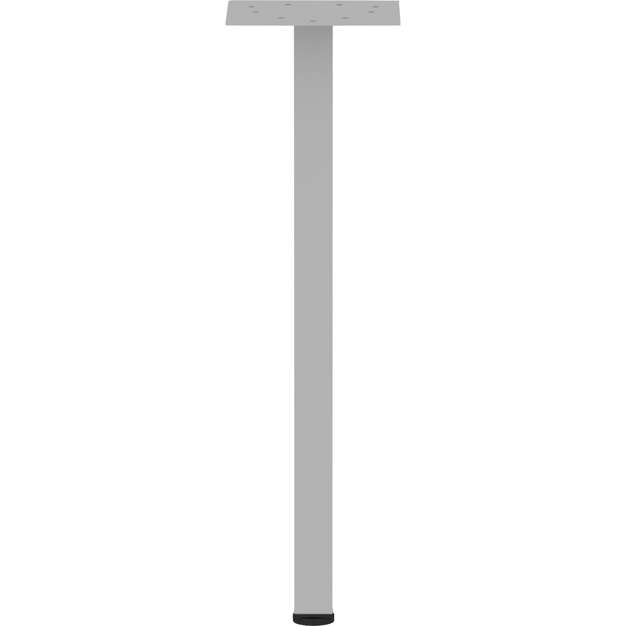 Lorell Relevance Series Offset Square Leg - Powder Coated Silver Square Leg Base - 28.50" Height x 7.87" Width - Assembly Required - 1 Each - 2