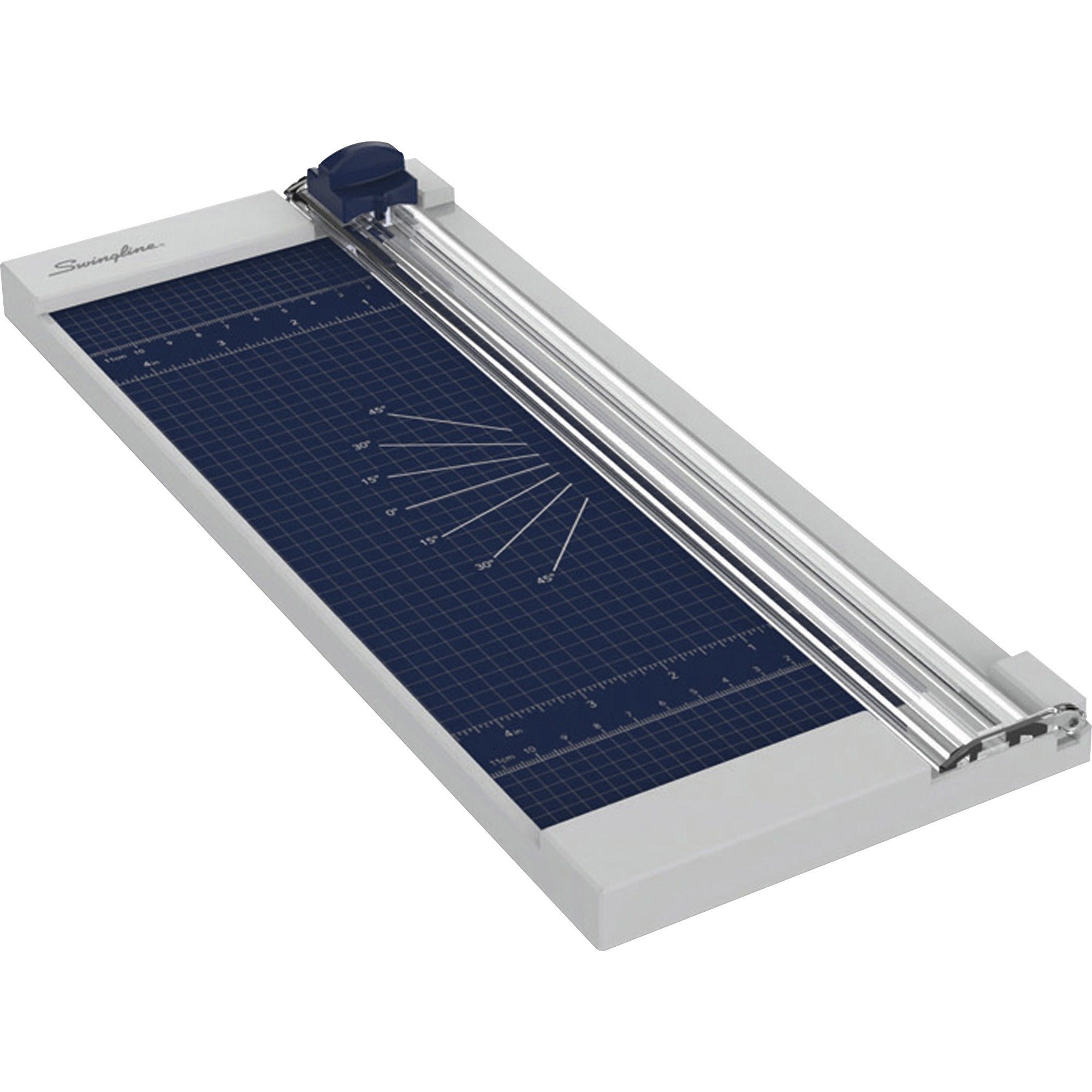 swingline-1208p-rotary-trimmer-8-sheet-cutting-capacity-12-cutting-length-durable-sturdy-lightweight-easy-to-use-compact-plastic-silver-1-each_swi10007 - 1