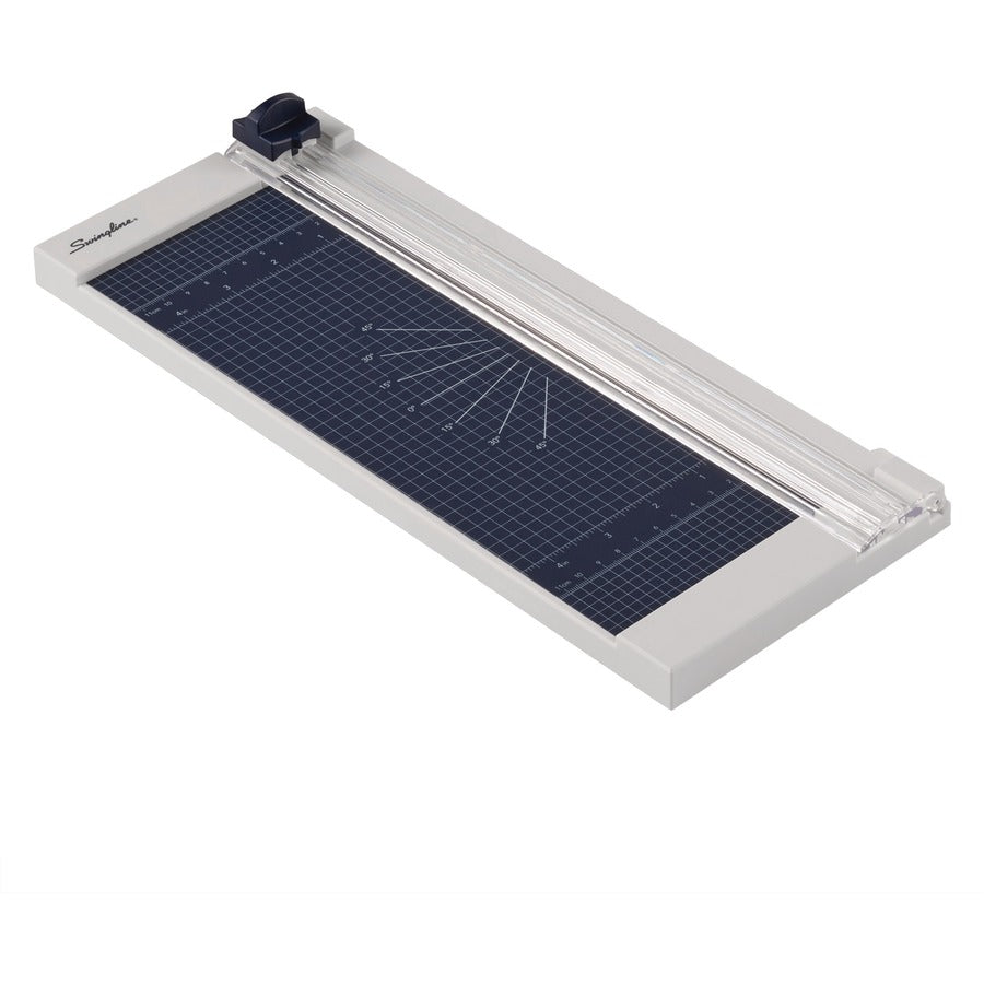 swingline-1208p-rotary-trimmer-8-sheet-cutting-capacity-12-cutting-length-durable-sturdy-lightweight-easy-to-use-compact-plastic-silver-1-each_swi10007 - 2