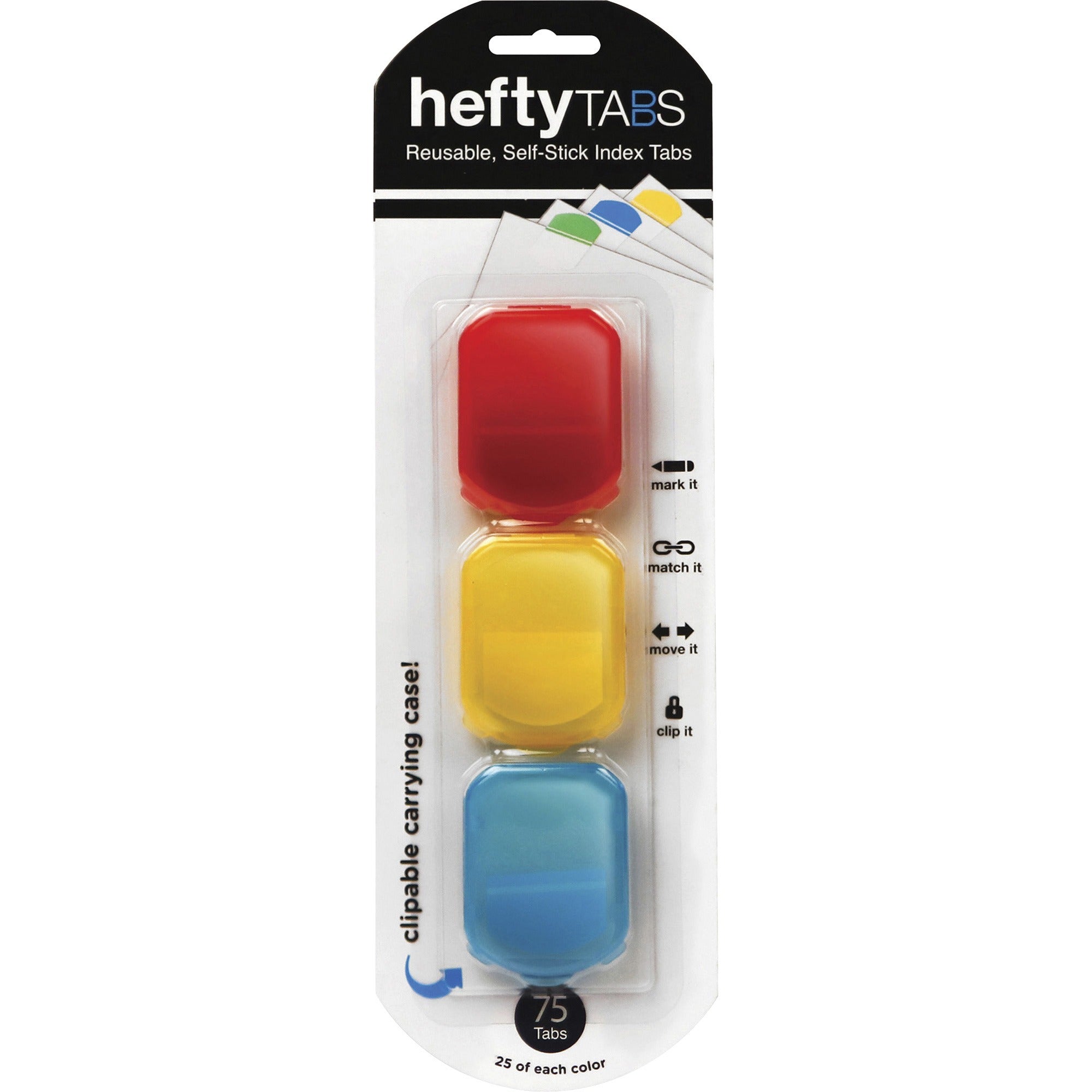 lee-clip-dispenser-index-tabs-write-on-tabs-175-tab-height-x-125-tab-width-assorted-tabs-75-pack_lee13114 - 1