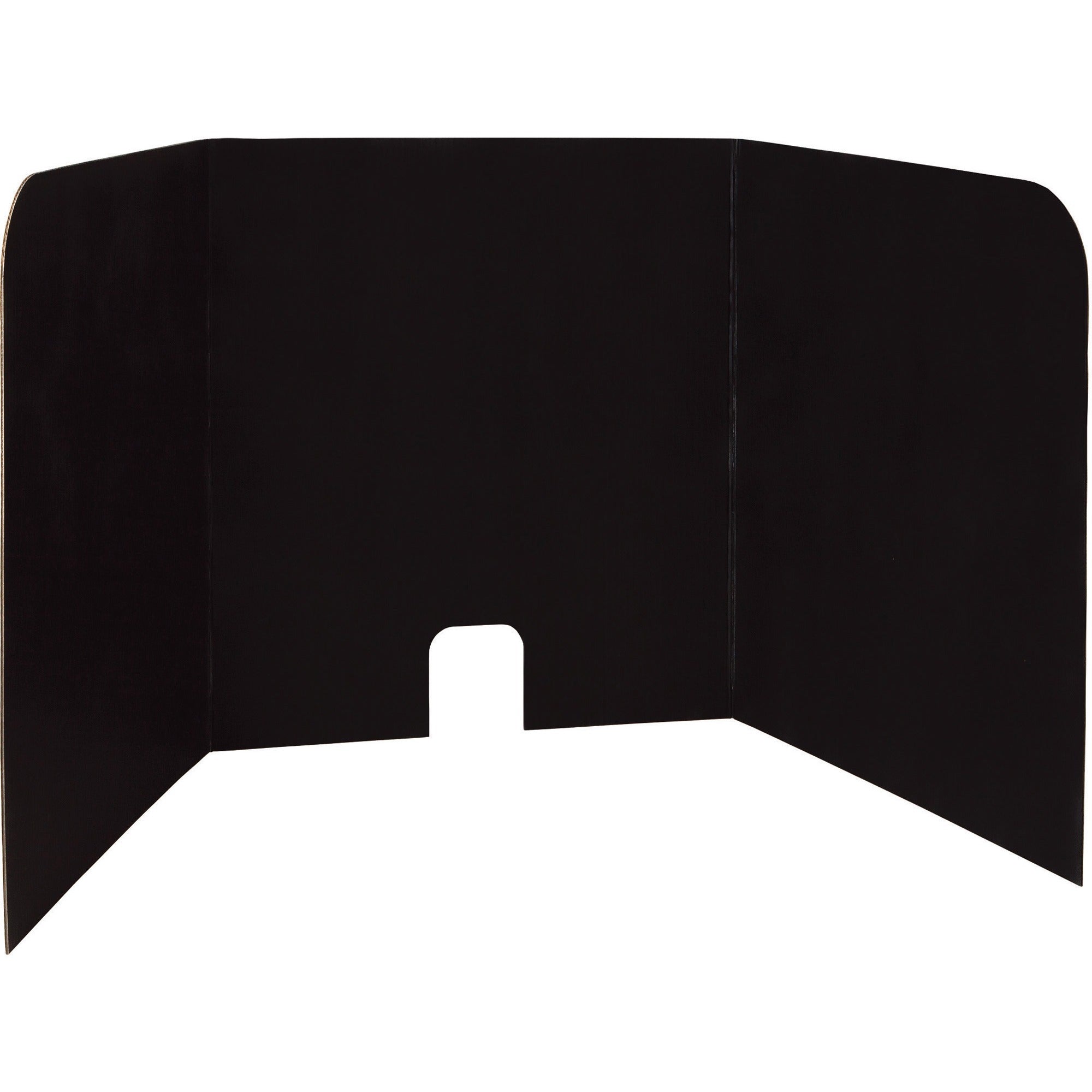 pacon-computer-lab-privacy-board-22-width-x-22-height-x-20-depth-corrugated-cardboard-black-6-carton_pacp3795 - 1