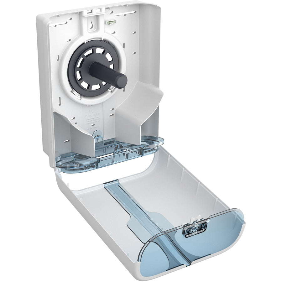 cascades-tandem-jumbo-toilet-paper-dispenser-single-roll-c382-touchless-roll-dispenser-1-x-roll-138-height-x-108-width-x-56-depth-white-hygienic-jam-resistant-1-each_csdc383 - 2
