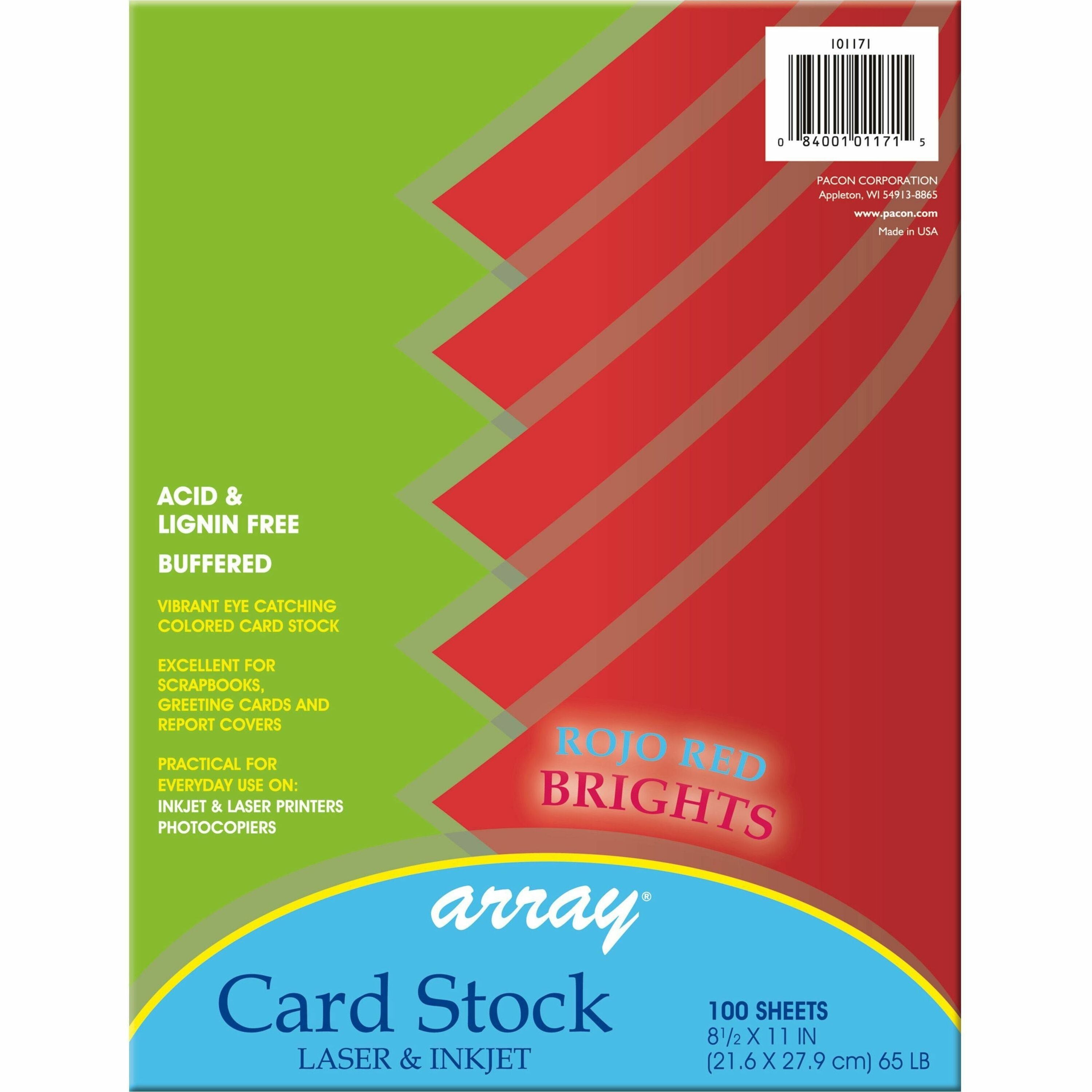 pacon-color-brights-cardstock-rojo-red-letter-8-1-2-x-11-65-lb-basis-weight-100-pack-acid-free-recyclable-lignin-free-buffered-rojo-red_pacp101171 - 1
