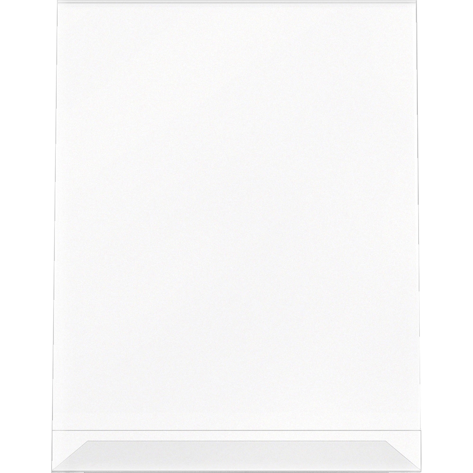Lorell L-base Slanted Sign Holder Stand - Support 8.50" x 11" Media - Acrylic - 3 / Pack - Clear - 2