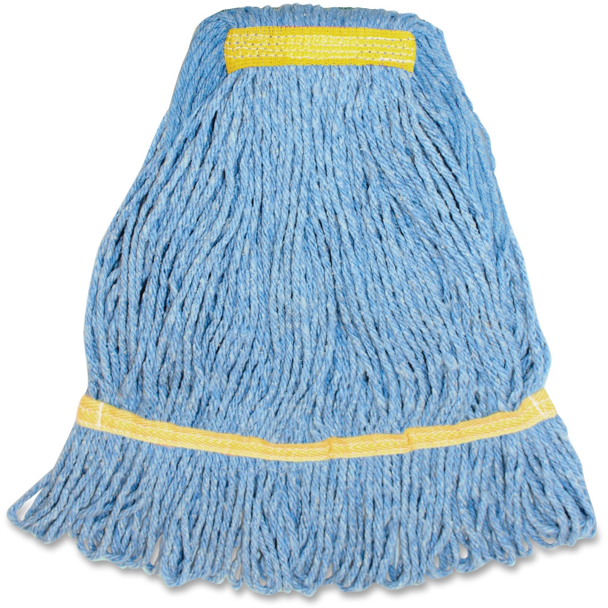 Genuine Joe Synthetic Blend Small Mophead - Small - Rayon, Cotton, Cotton, Fiber - Blue - 1Each
