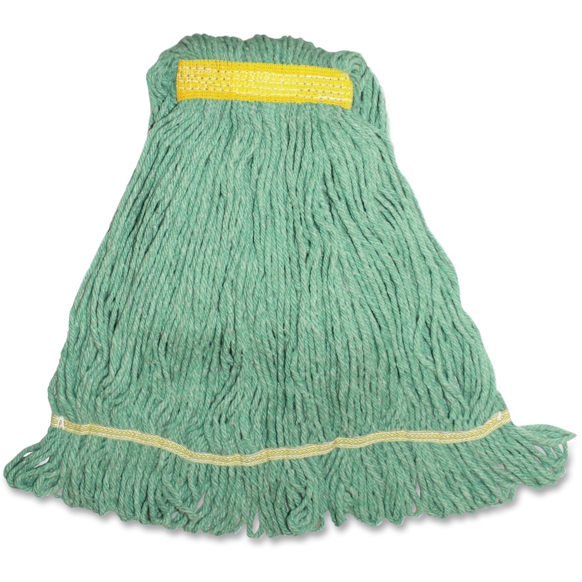 Genuine Joe Synthetic Blend Small Mophead - Small - Rayon, Cotton, Cotton, Fiber - Green - 1Each