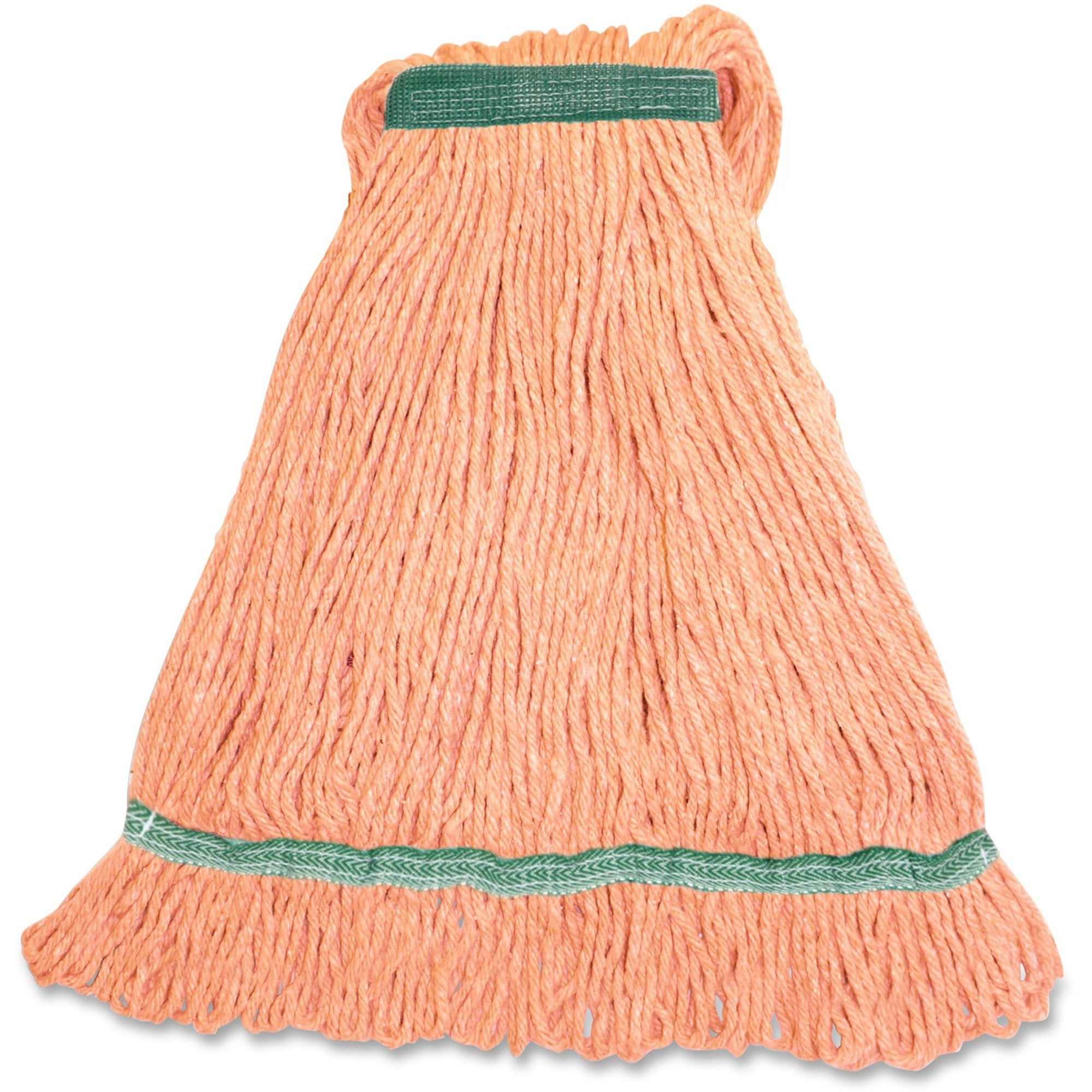 Genuine Joe Narrow Band Medium Mophead - Medium - Rayon, Cotton, Cotton - Orange - 1Each